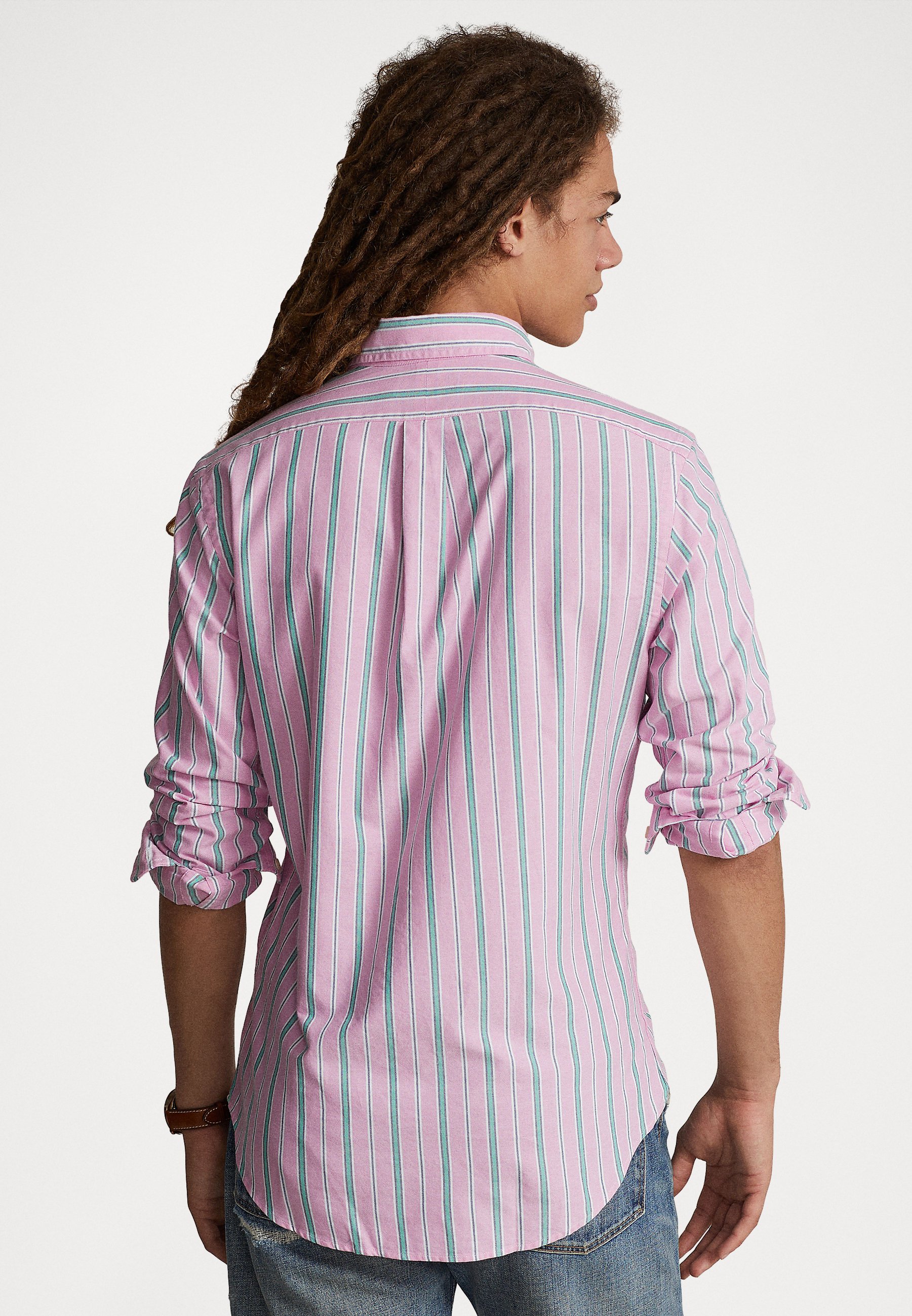 Polo Ralph Lauren LONG SLEEVE SPORT - Shirt - pink/green/multi/multi-coloured