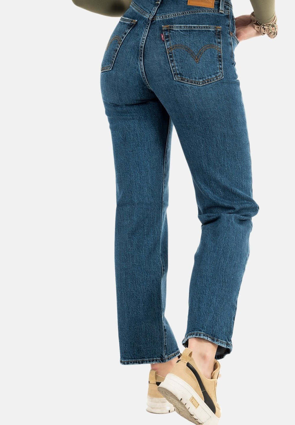 Levi's® RIBCAGE STRAIGHT ANKLE - Straight leg jeans - valley view/stone blue denim