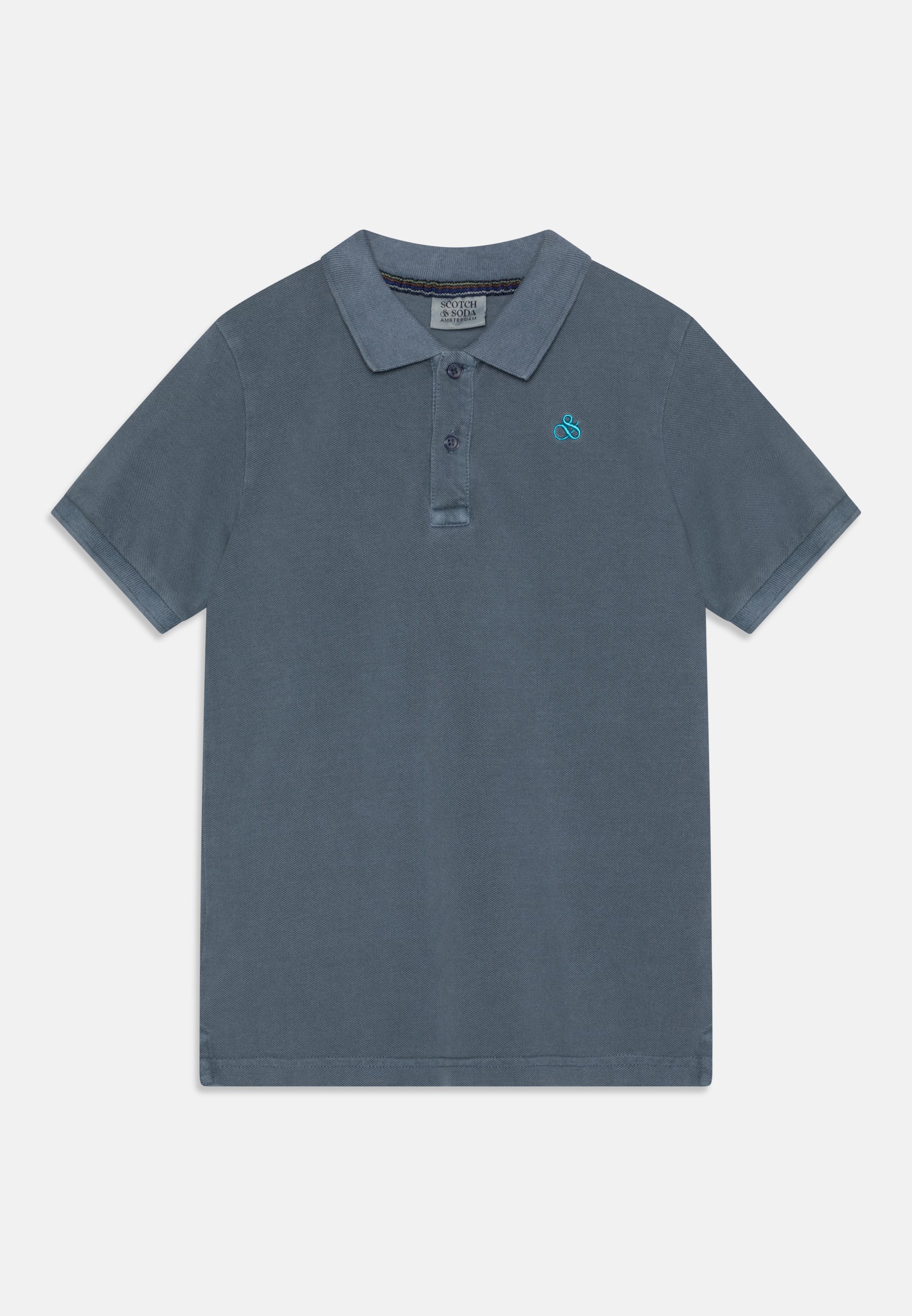Scotch & Soda GARMENT-DYED SHORT-SLEEVED  - Polo shirt - steel/dark blue