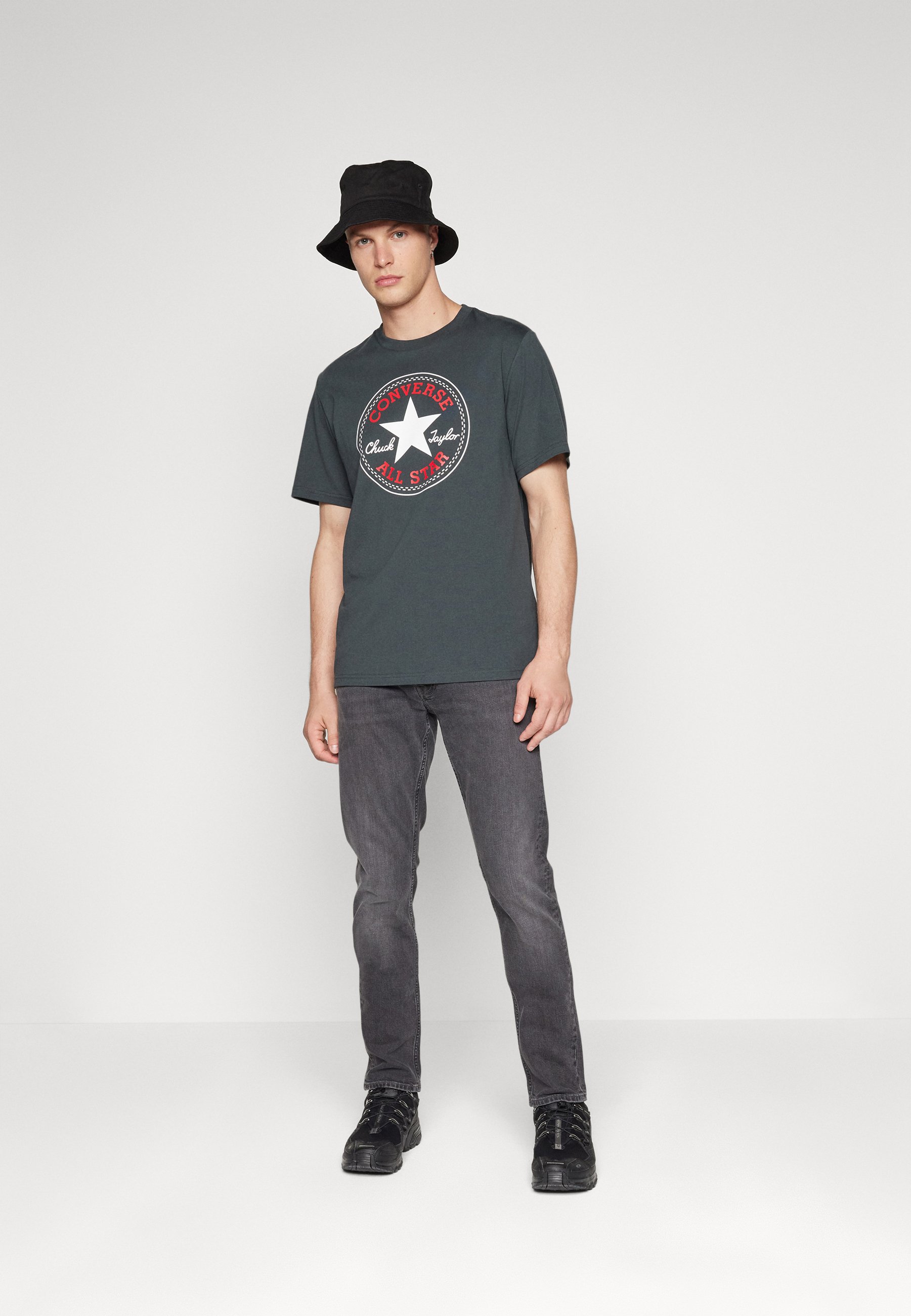 Converse CHUCK PATCH TEE UNISEX - Print T-shirt - secret pines/dark green
