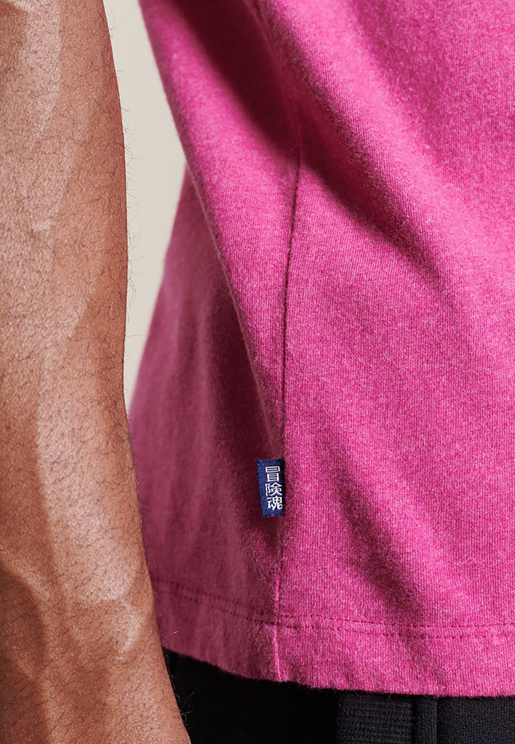 Superdry VINTAGE LOGO EMB - Basic T-shirt - magenta marl/pink