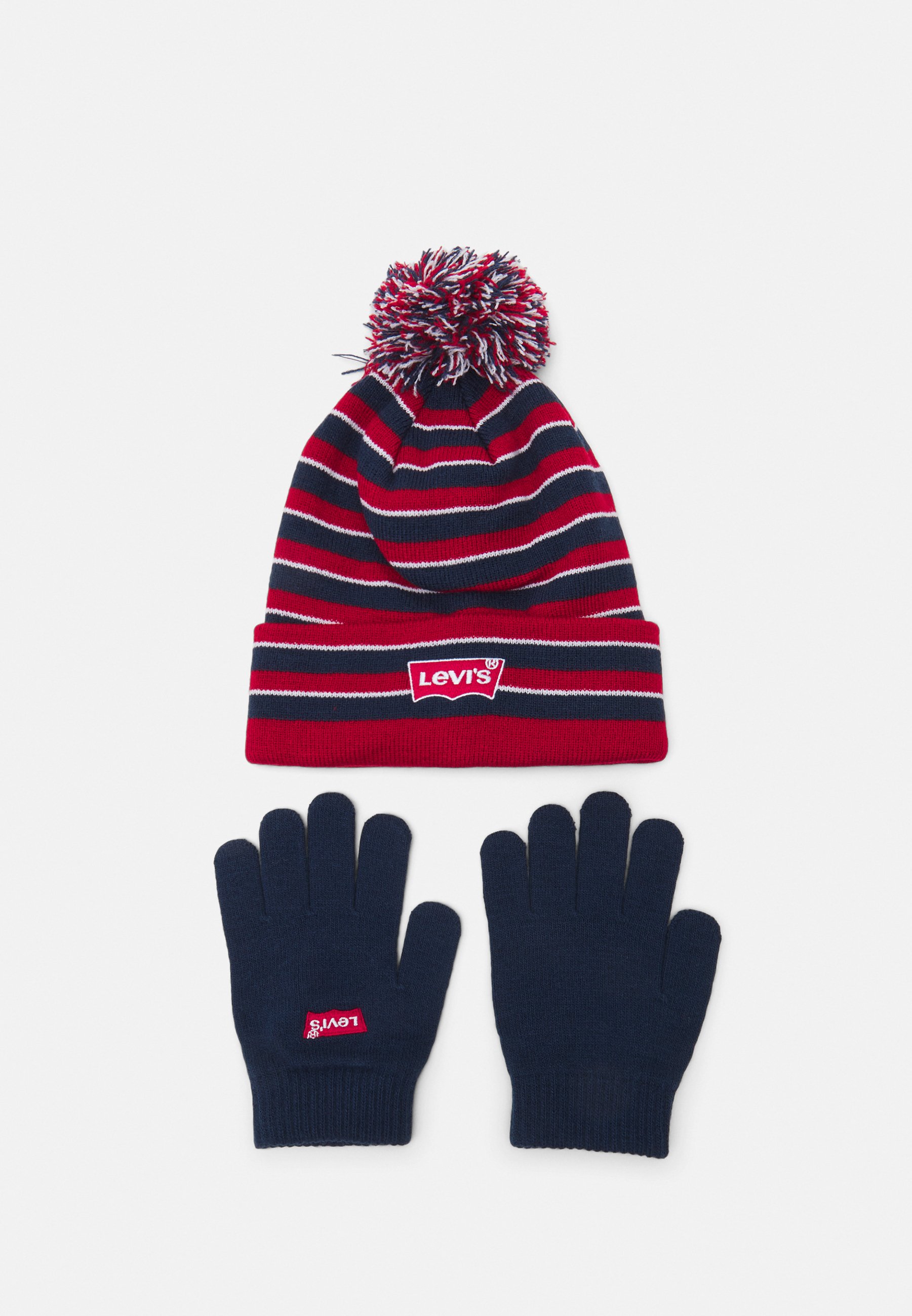 Levi's® LAN BATWING BEANIE SET UNISEX - Beanie - dress blues/dark blue