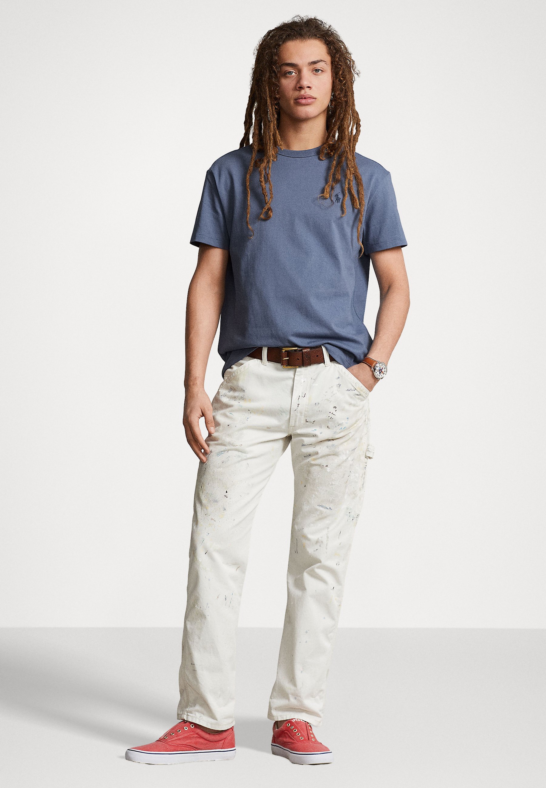 Polo Ralph Lauren SHORT SLEEVE - Basic T-shirt - capri blue/blue