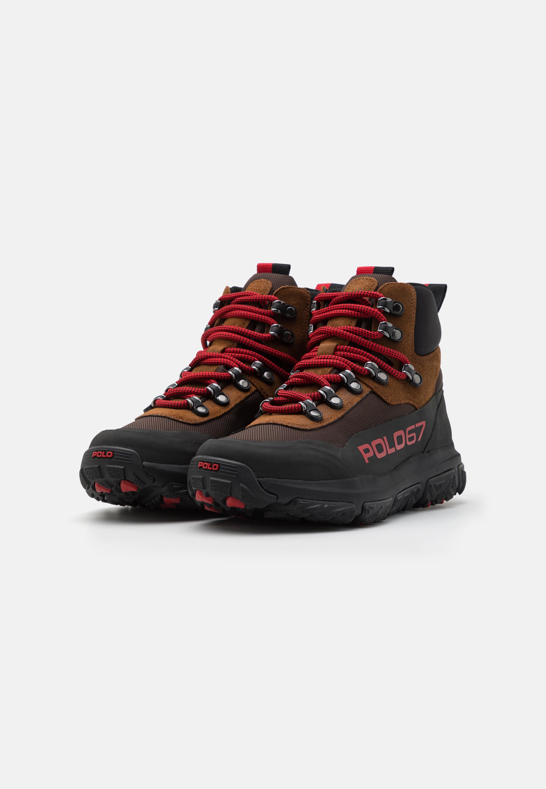 Polo Ralph Lauren ADVTR 300 MID LACE UNISEX  - Lace-up ankle boots - teak/circuit brown/cognac