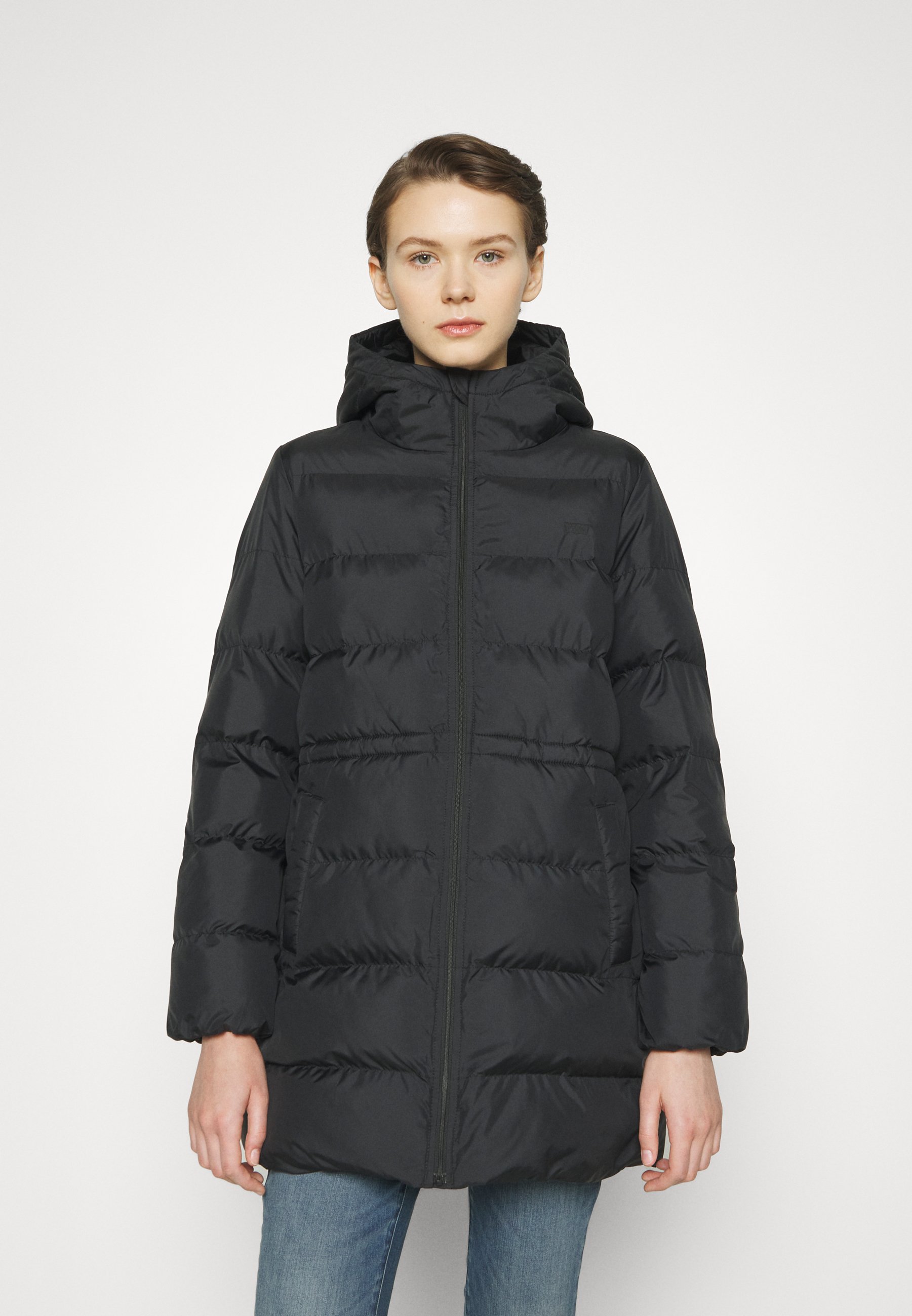 Levi's® HOODED MIDI - Winter coat - caviar/white
