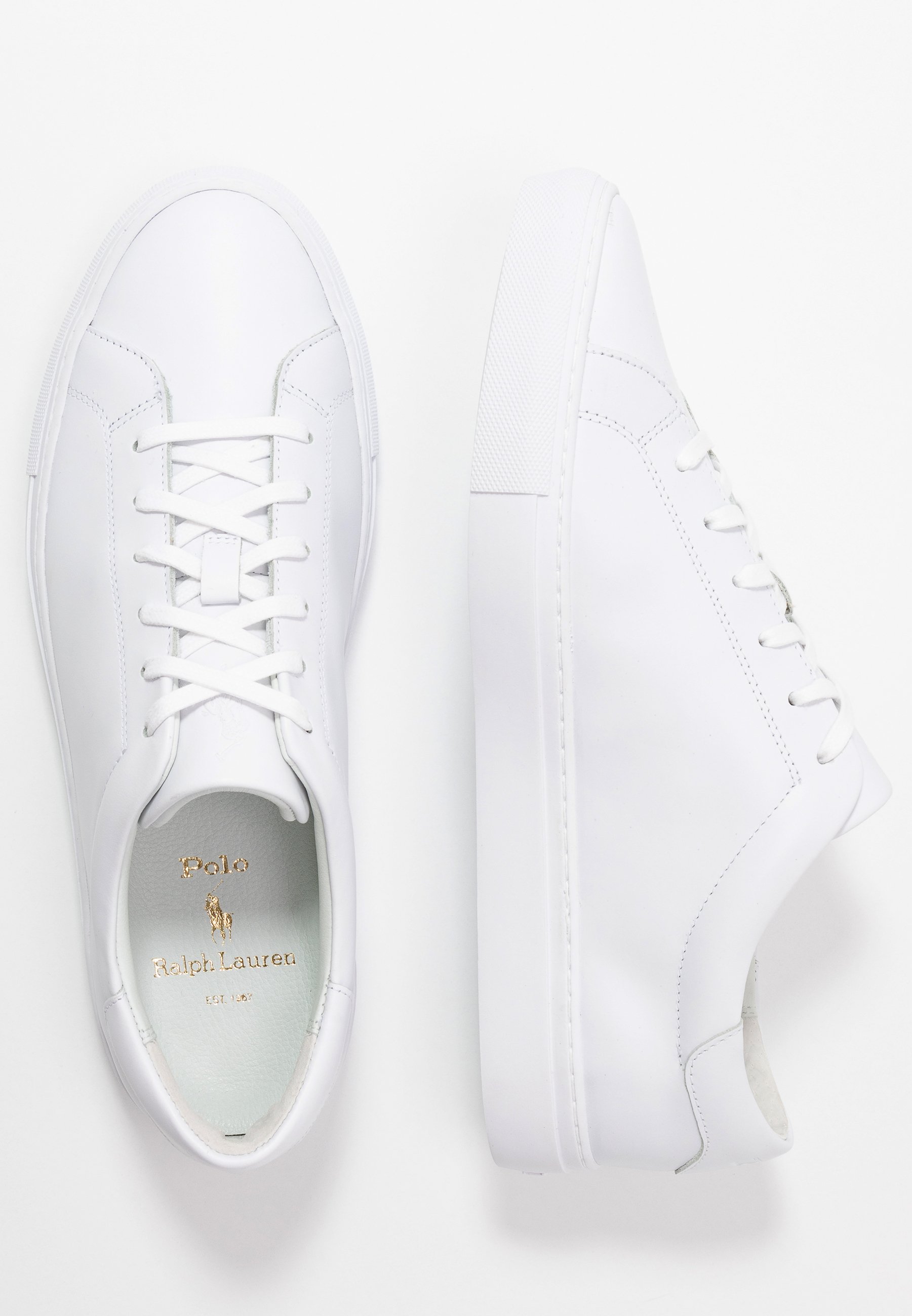 Polo Ralph Lauren JERMAIN LEATHER SNEAKER - Trainers - white