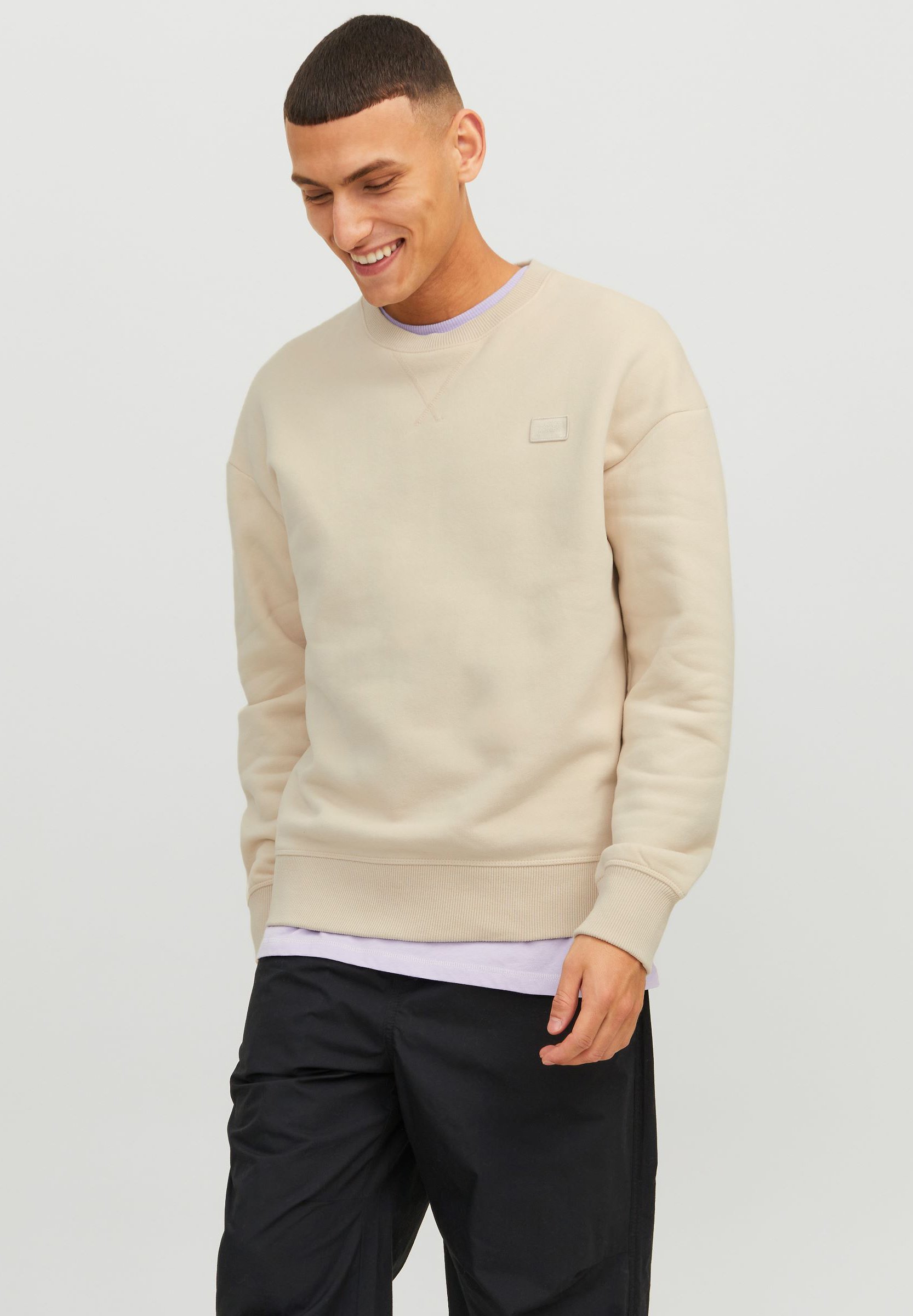 Jack &Jones JCOCLASSIC TWILL CREW NECK NOOS - Sweatshirt - moonbeam/off-white