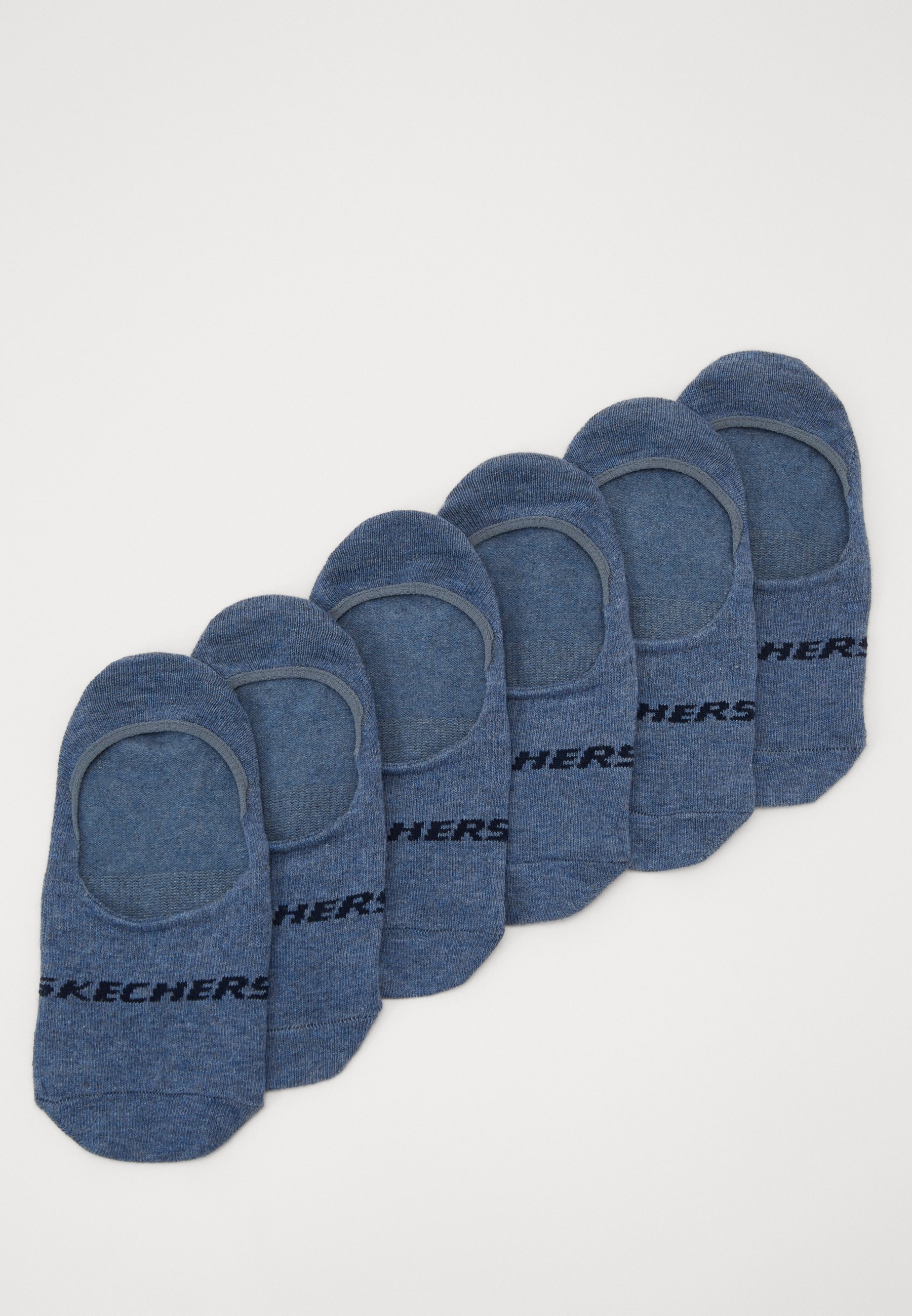 Skechers BASIC FOOTIES VENTILATION 6PACK - Trainer socks - denim melange/blue denim