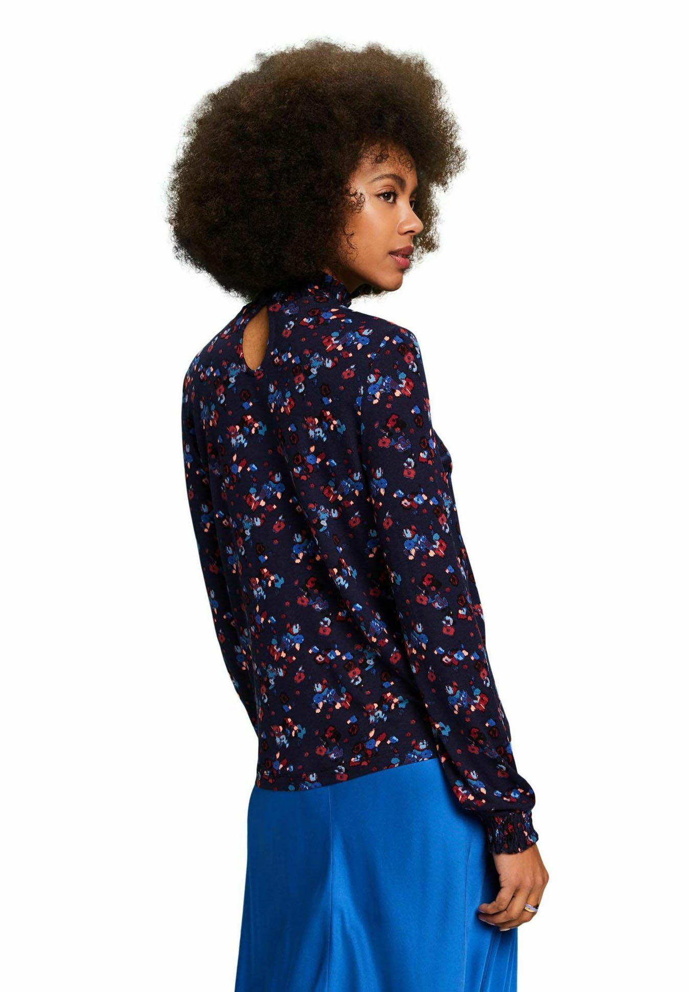 Esprit Long sleeved top - dark blue/mottled dark blue