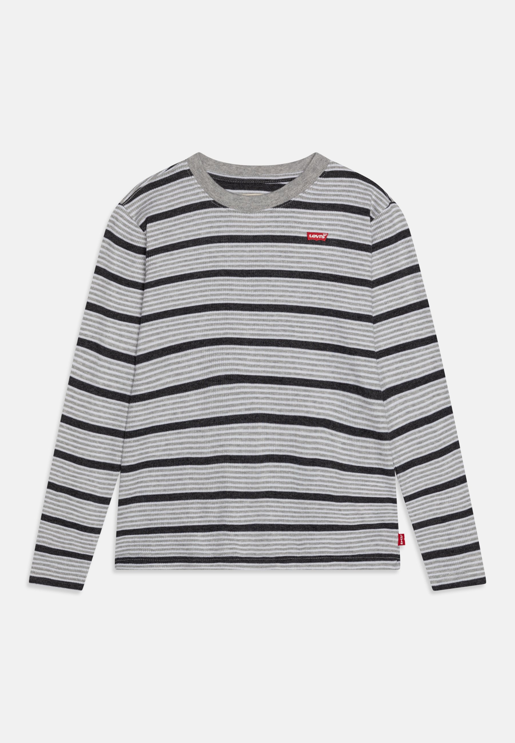 Levi's® STRIPED THERMAL - Long sleeved top - light gray heather/grey