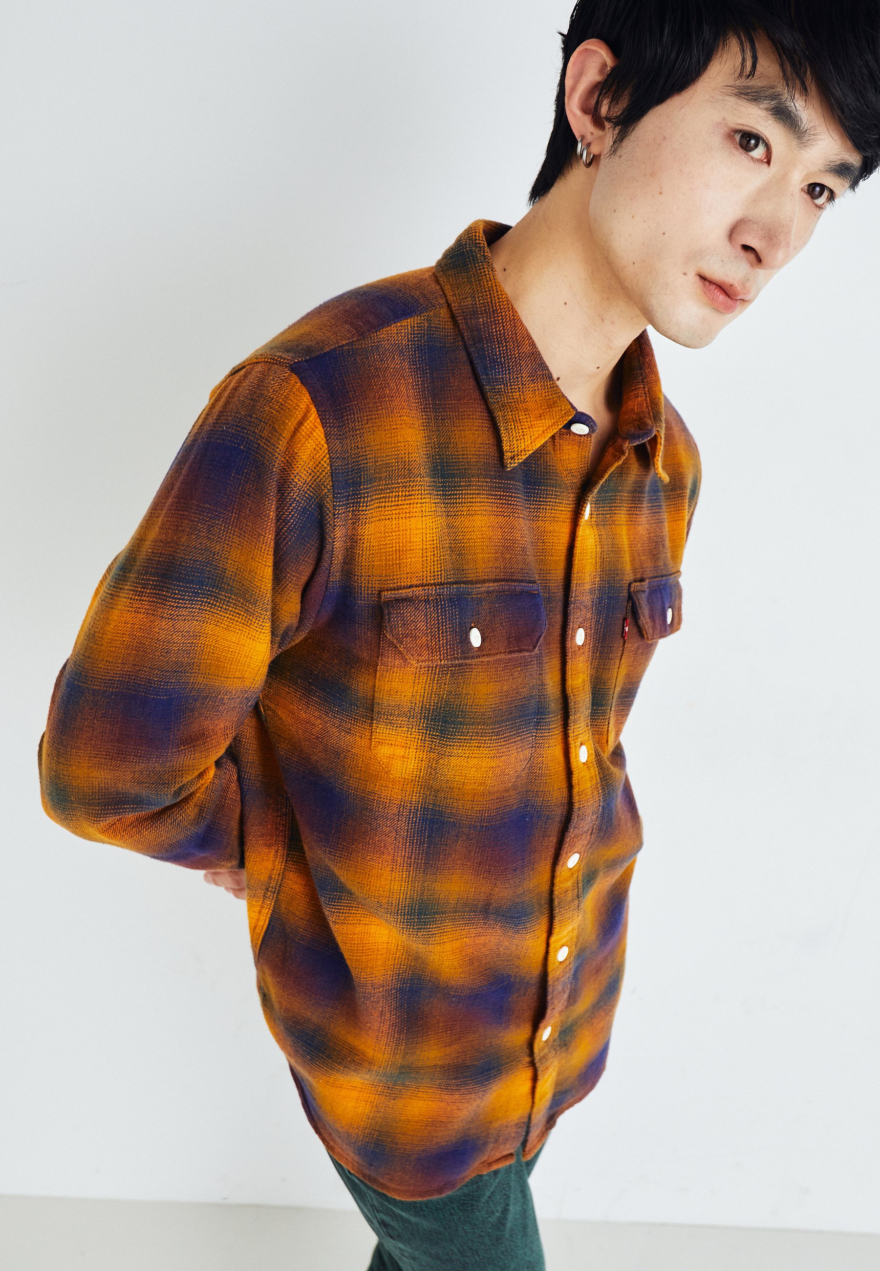 Levi's® JACKSON WORKER - Shirt - yellow/brown/green/yellow