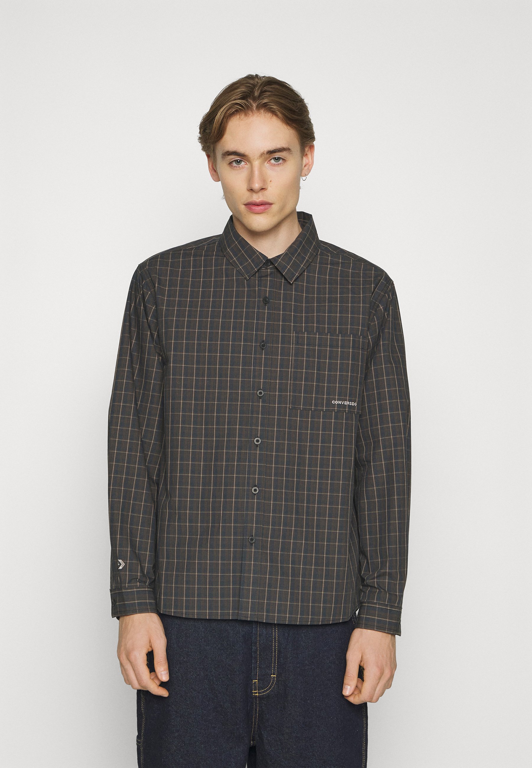 Converse BASIC PLAID - Shirt - black/multi/black