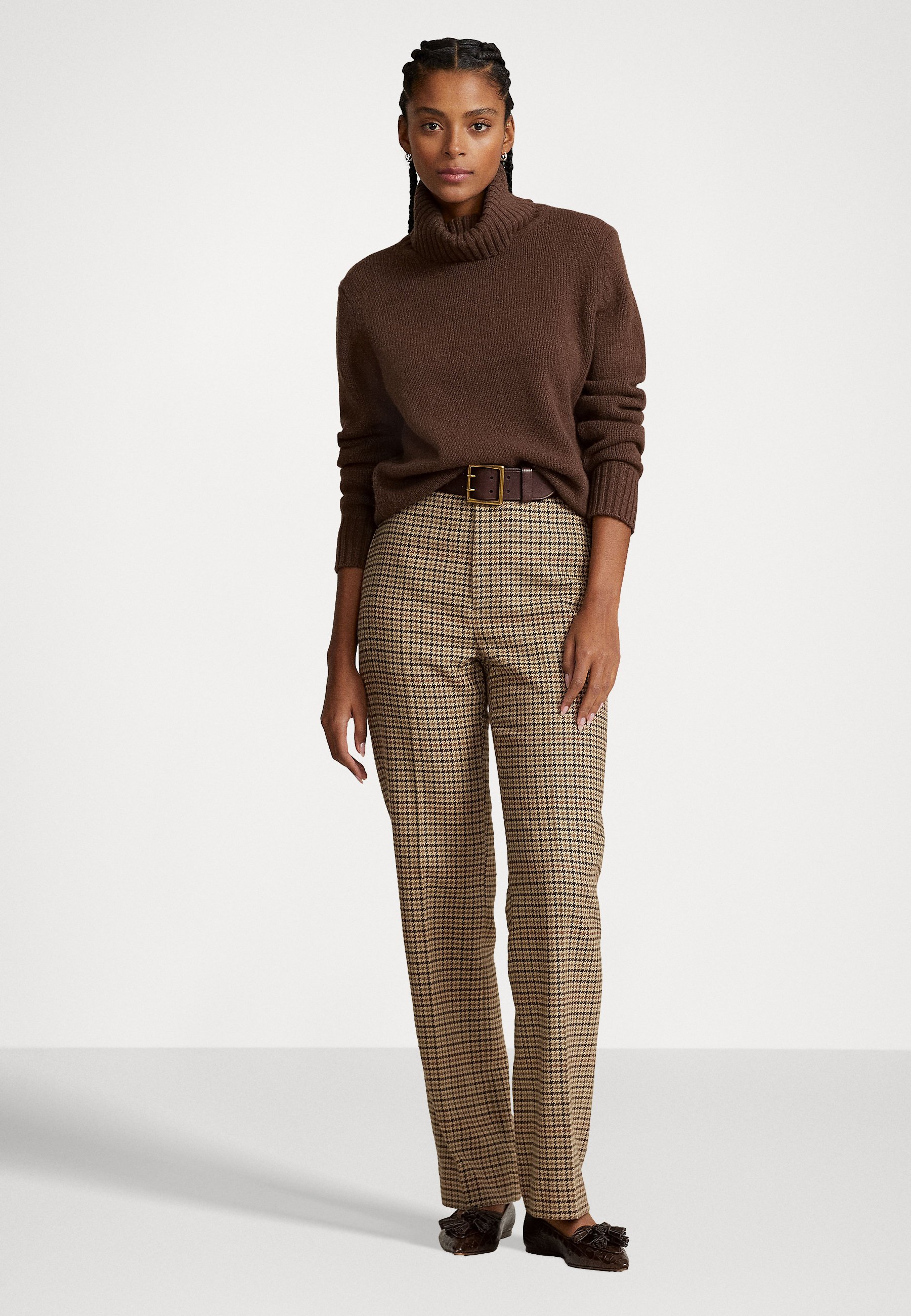 Polo Ralph Lauren LONG SLEEVE - Jumper - brown melange/brown