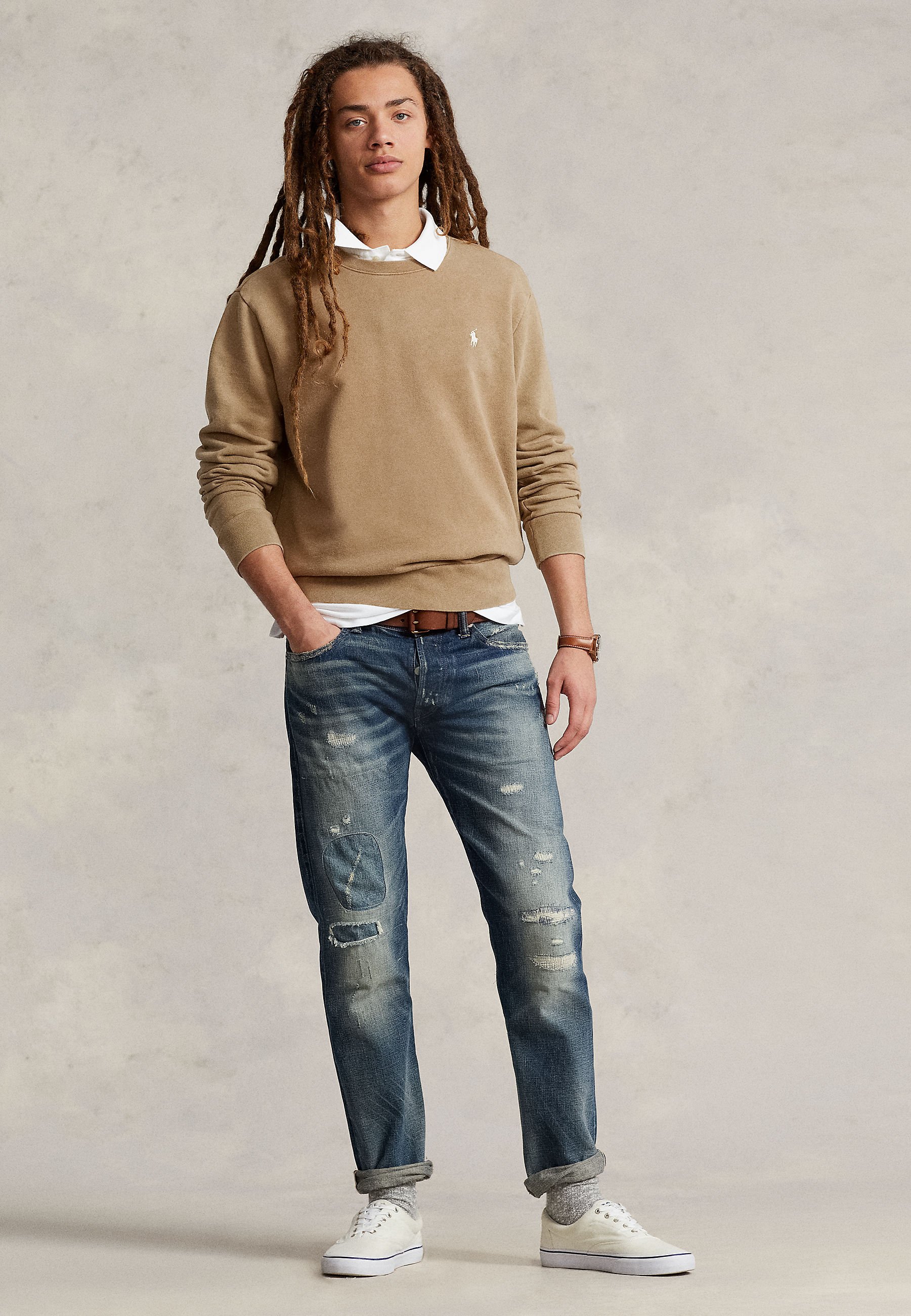 Polo Ralph Lauren LONG SLEEVE - Sweatshirt - rustic tan/light brown