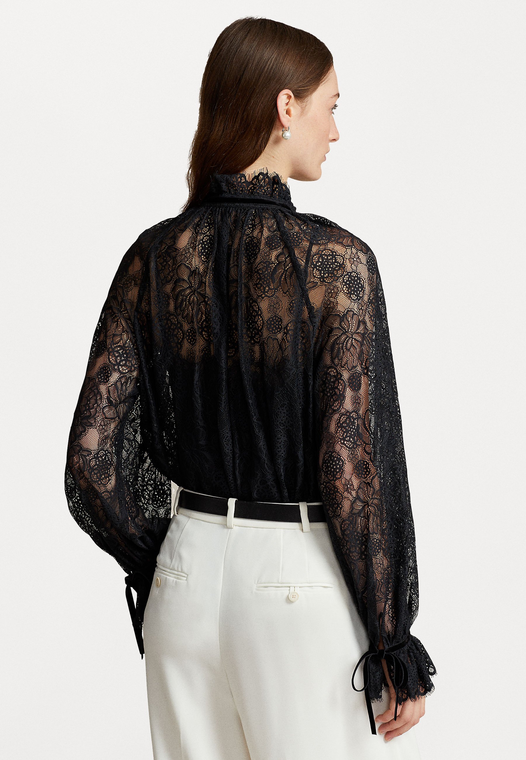 Polo Ralph Lauren LONG SLEEVE BLOUSE - Blouse - black