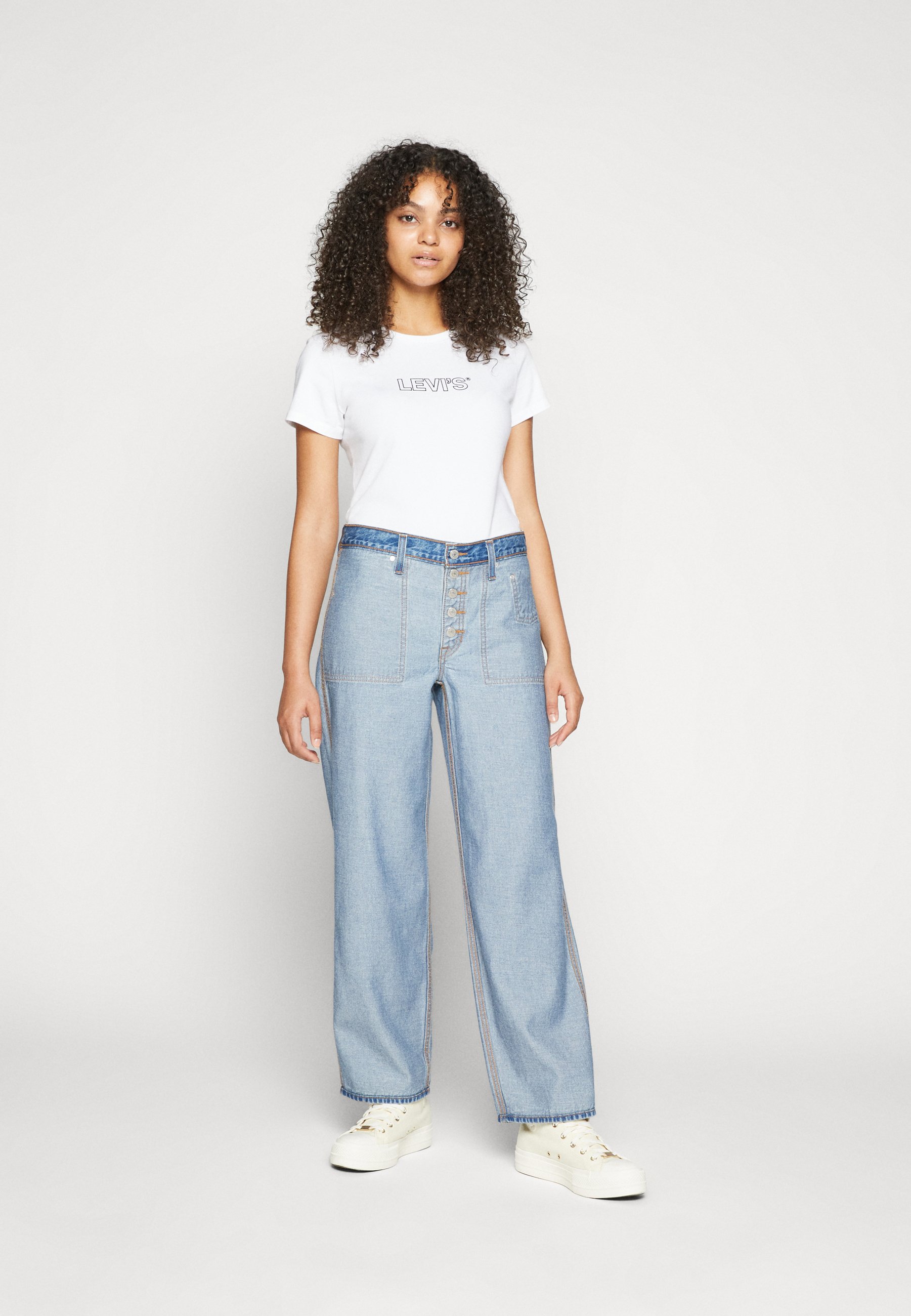 Levi's® REVERSIBLE BAGGY DAD - Relaxed fit jeans - soft as butter mid n/blue denim