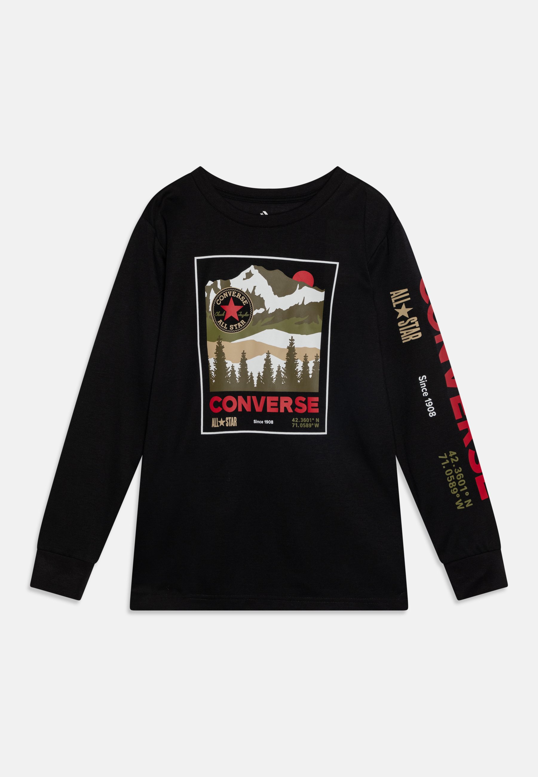 Converse MOUNTAIN LOGO UNISEX - Long sleeved top - black