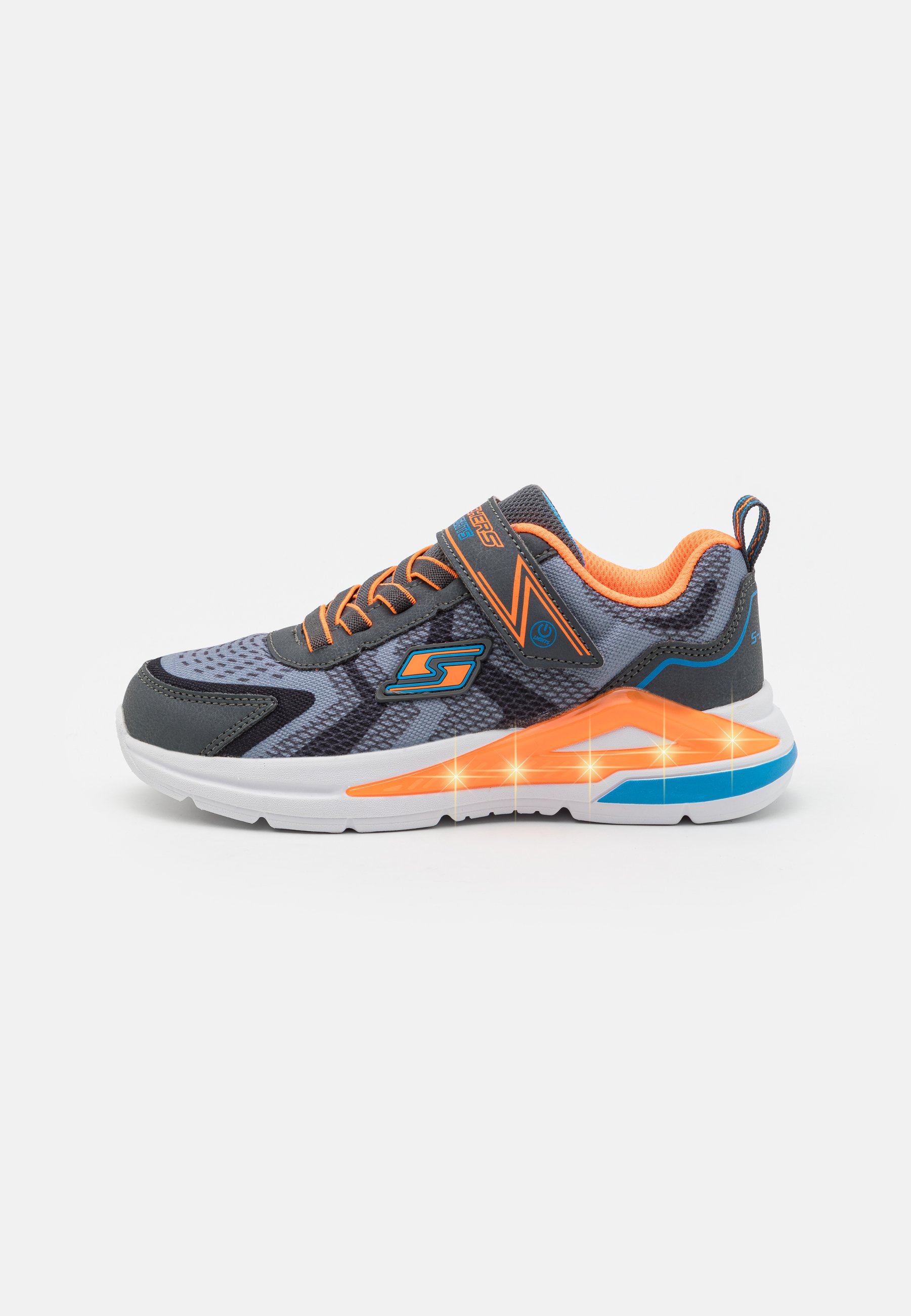 Skechers LIGHTED TECH PIECE - Trainers - charcoal/orange/grey