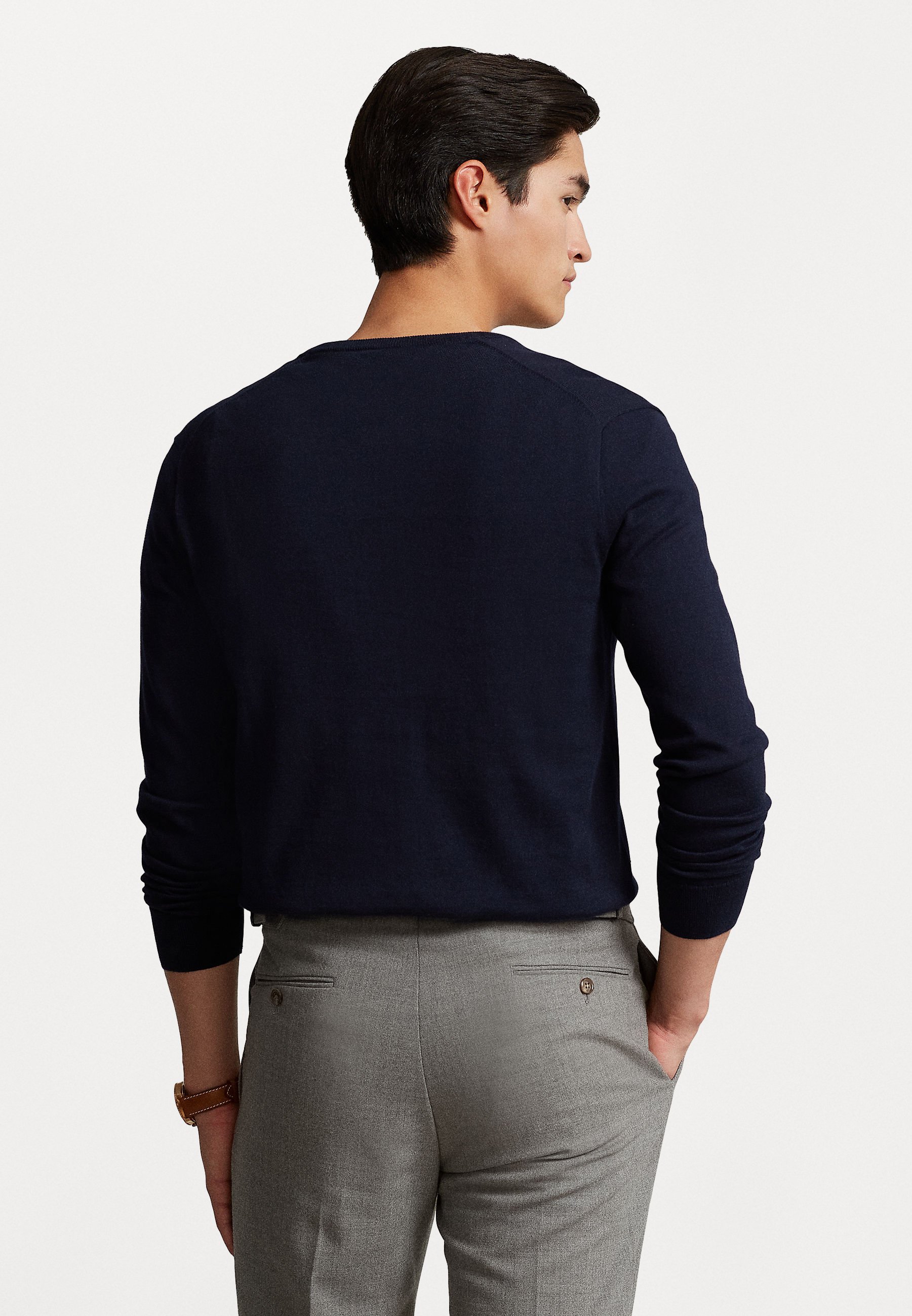 Polo Ralph Lauren SLIM FIT V NECK - Jumper - hunter navy/dark blue