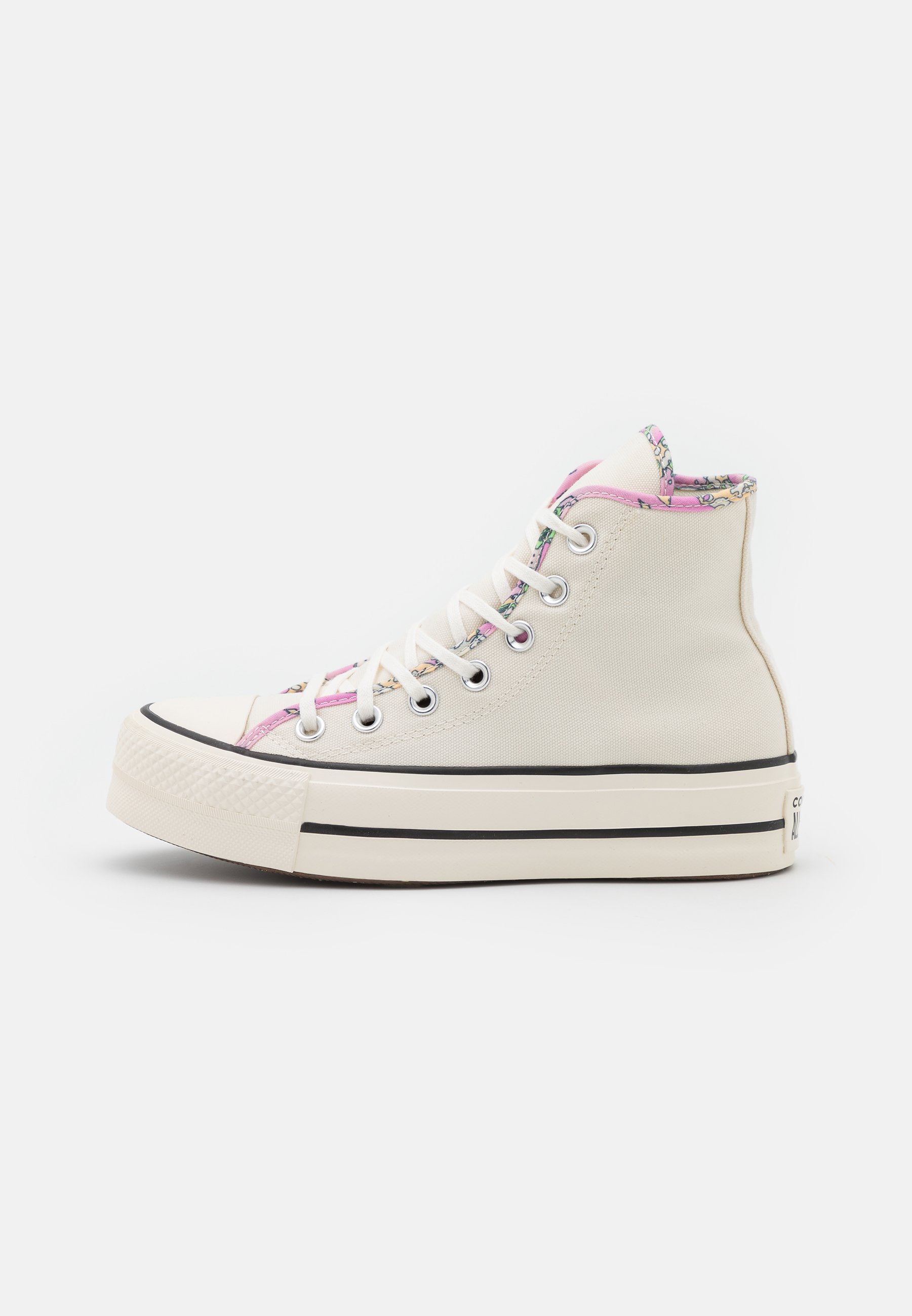 Converse CHUCK TAYLOR ALL STAR LIFT - High-top trainers - egret/beyond pink/lime rave/off-white