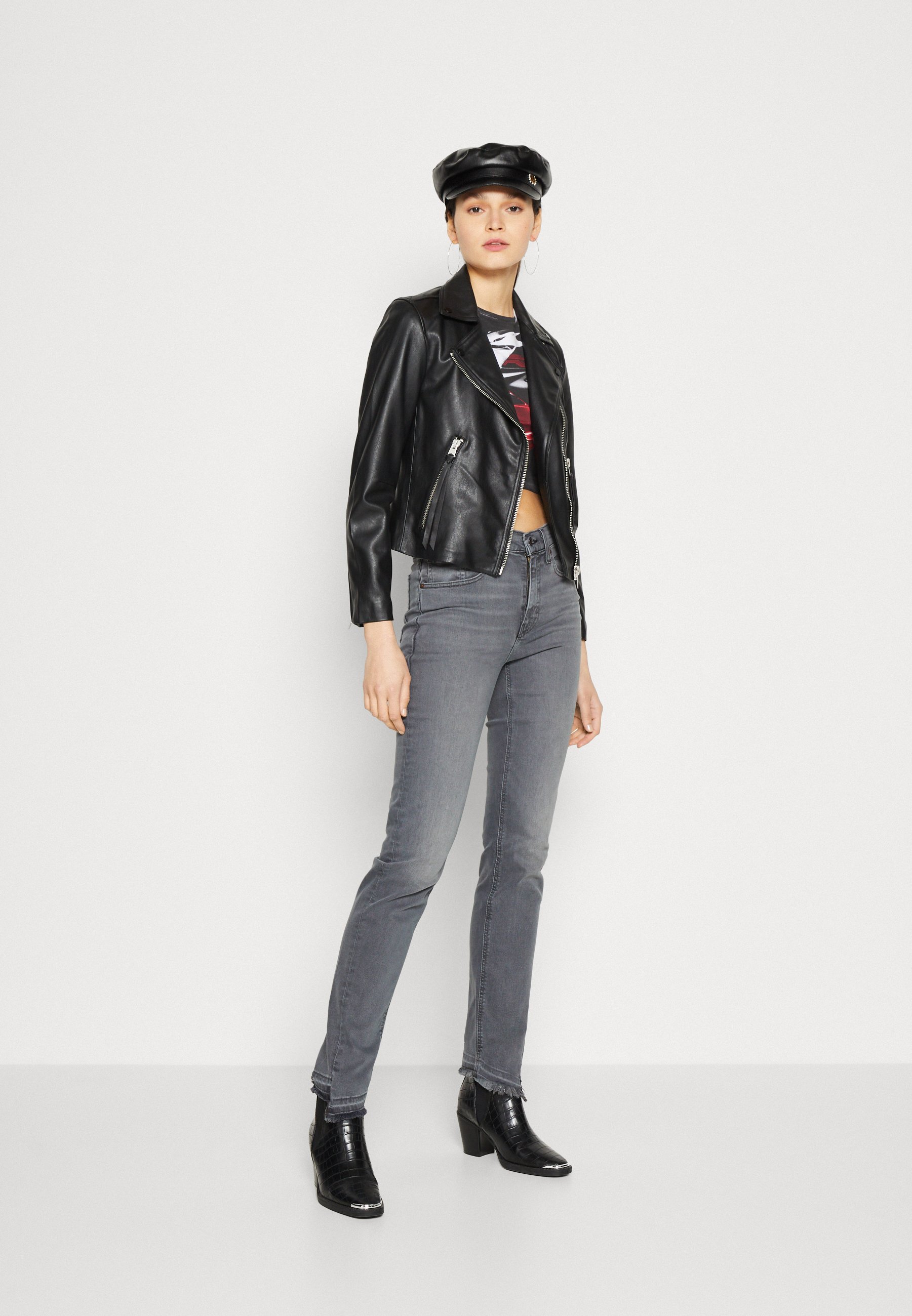 Levi's® 724™ TWISTED INSEAM - Straight leg jeans - where are my keys/black denim