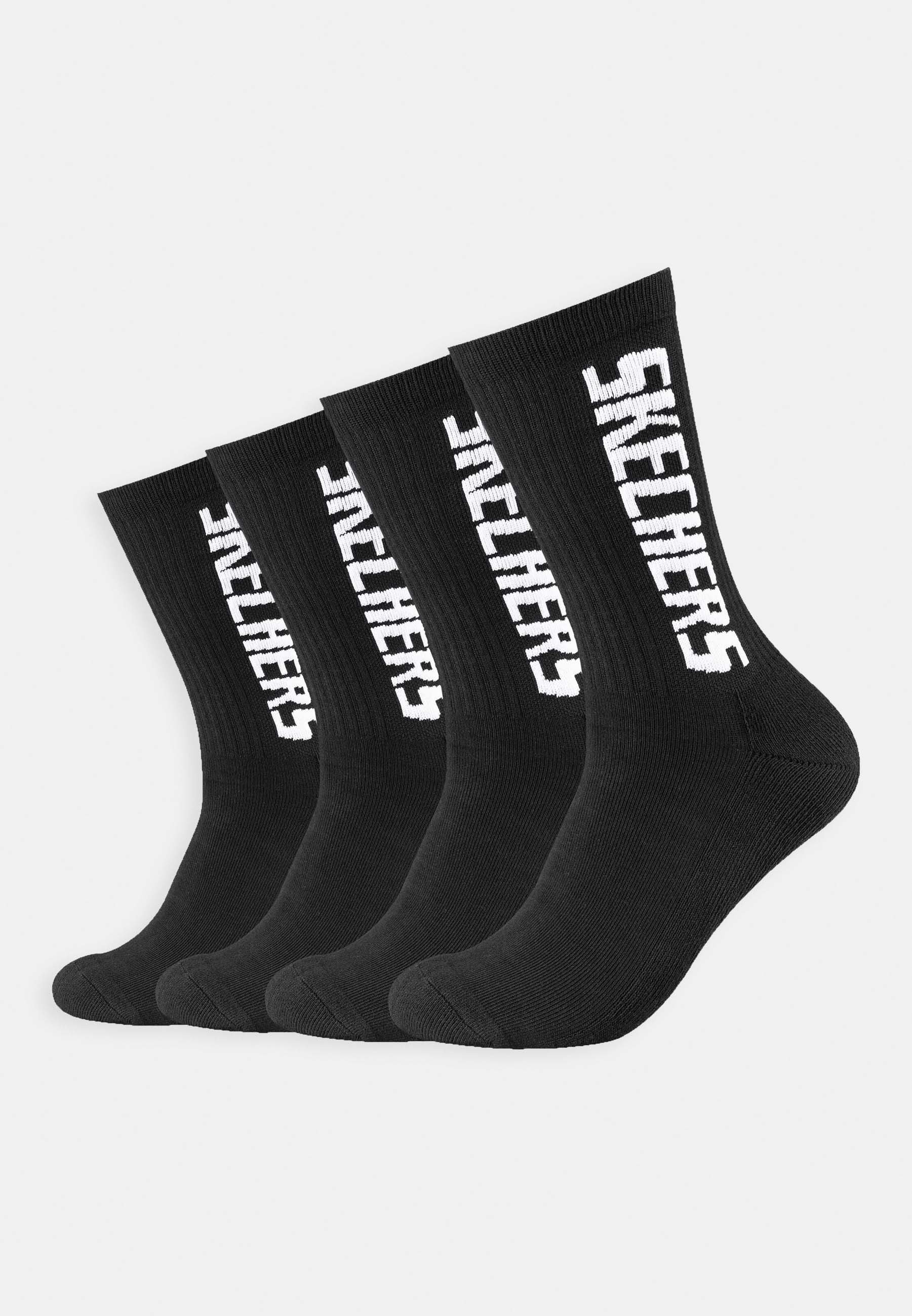 Skechers 4 PACK - Sports socks - black