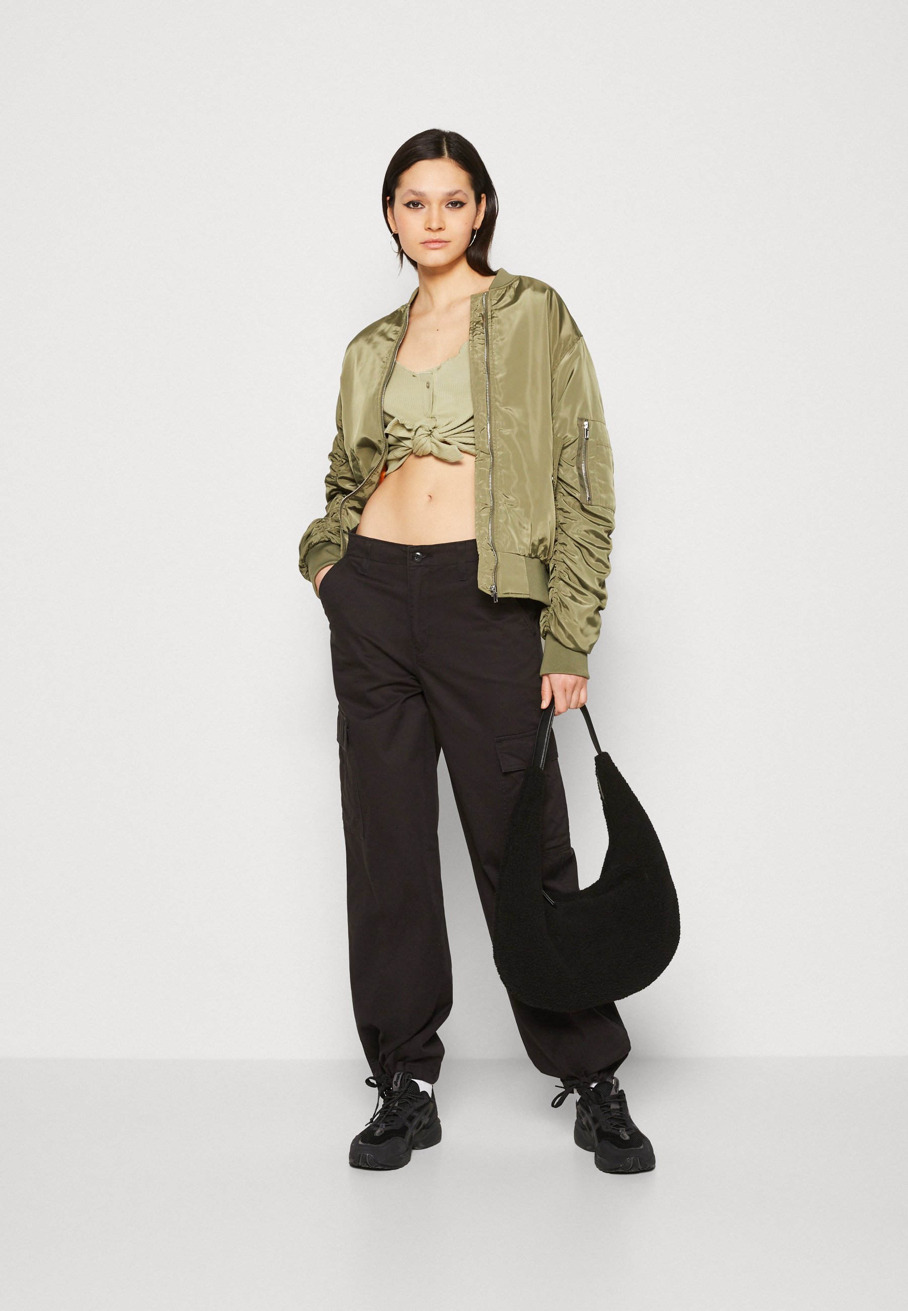 Levi's® BAGGY - Cargo trousers - meteorite/black