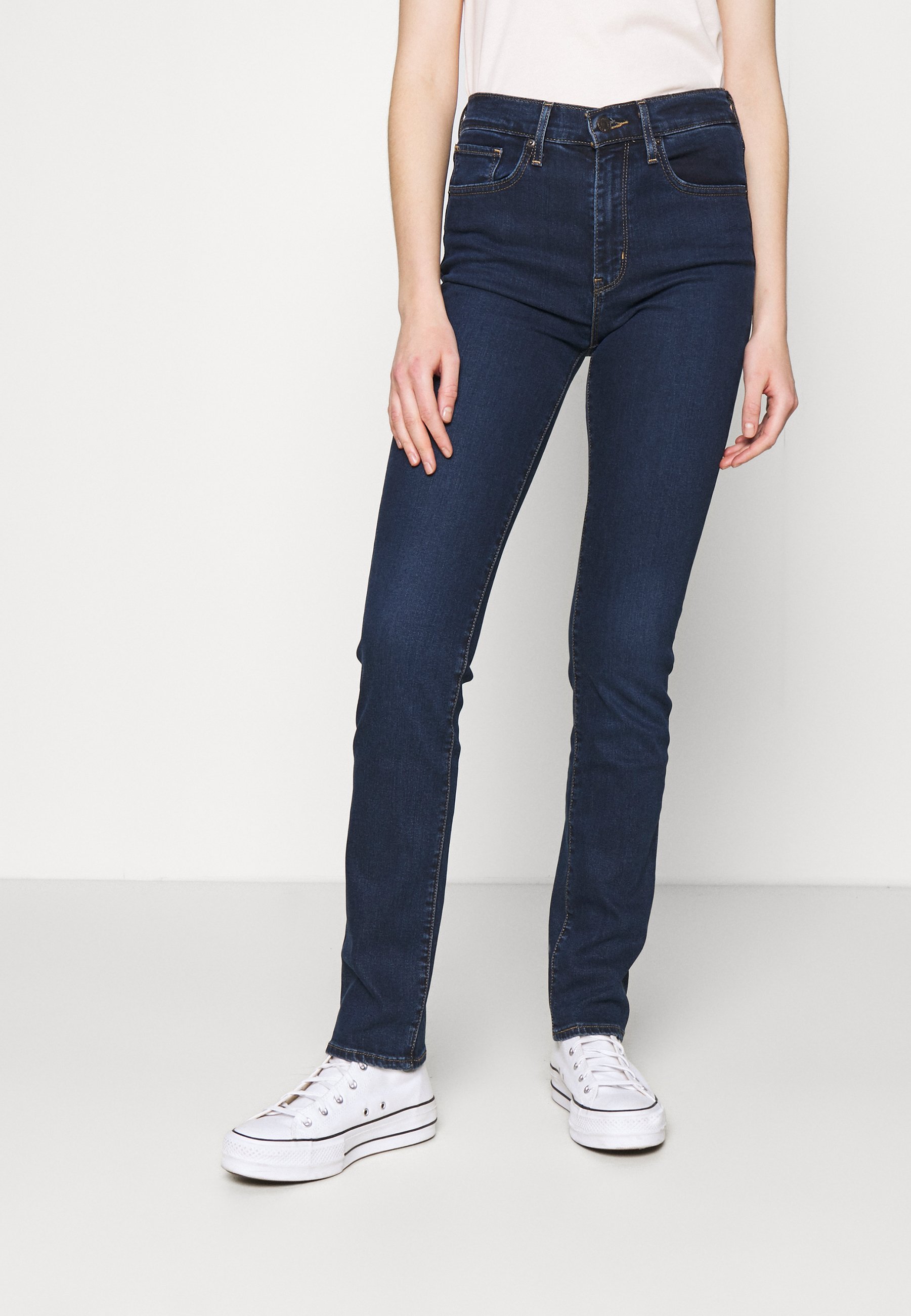 Levi's® 724™ HIGH RISE - Slim fit jeans - bogota sass/dark-blue denim