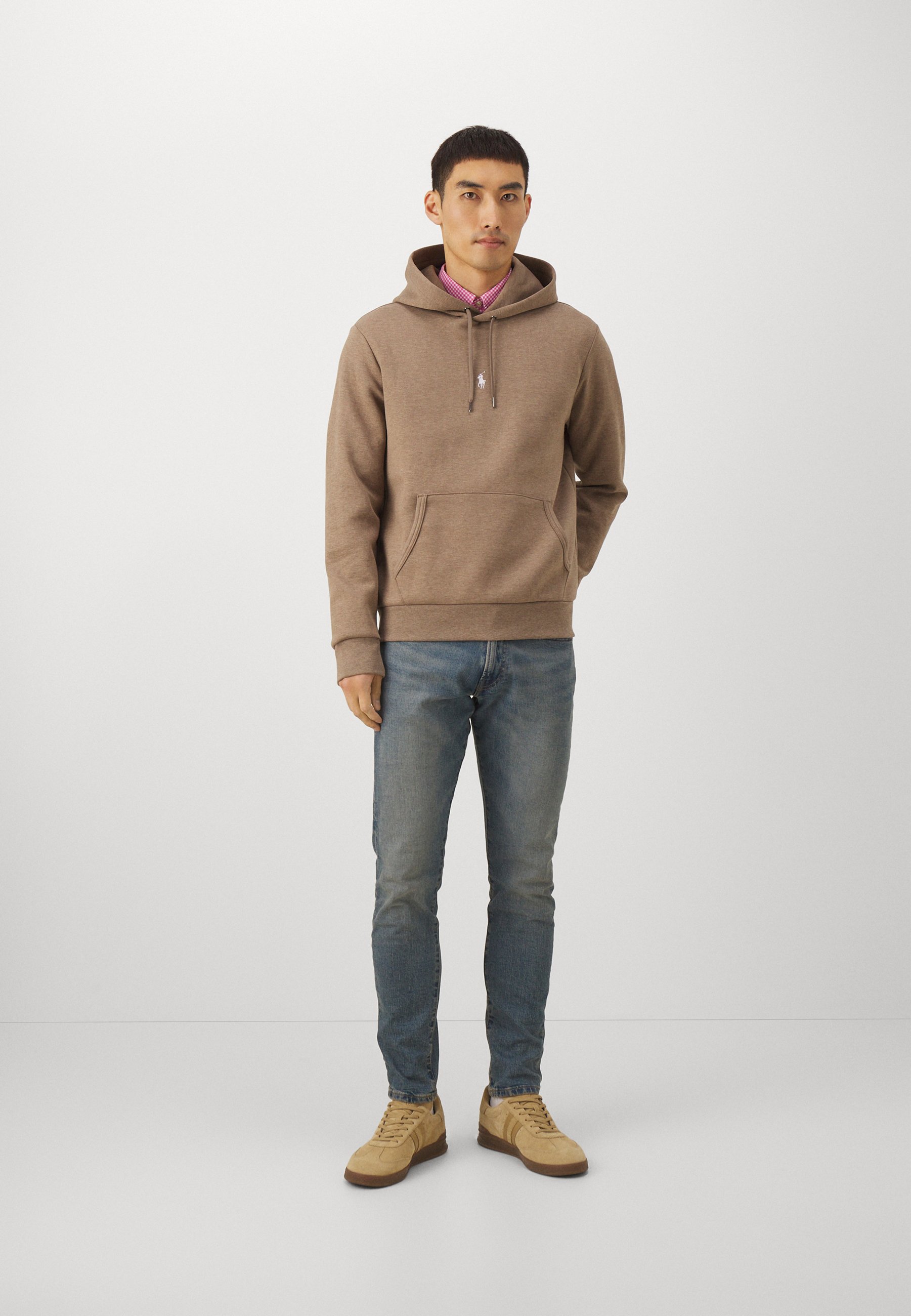 Polo Ralph Lauren LONG SLEEVE - Sweatshirt - dark taupe heather/taupe