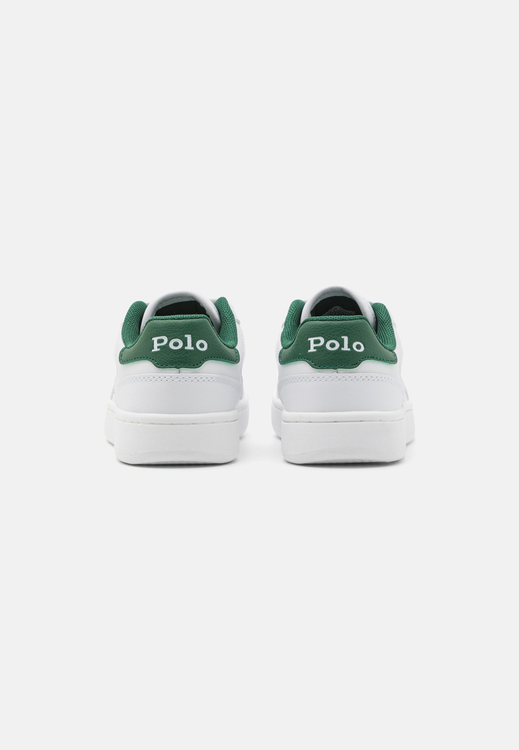 Polo Ralph Lauren COURT UNISEX - Trainers - white tumbled/hunter green/white