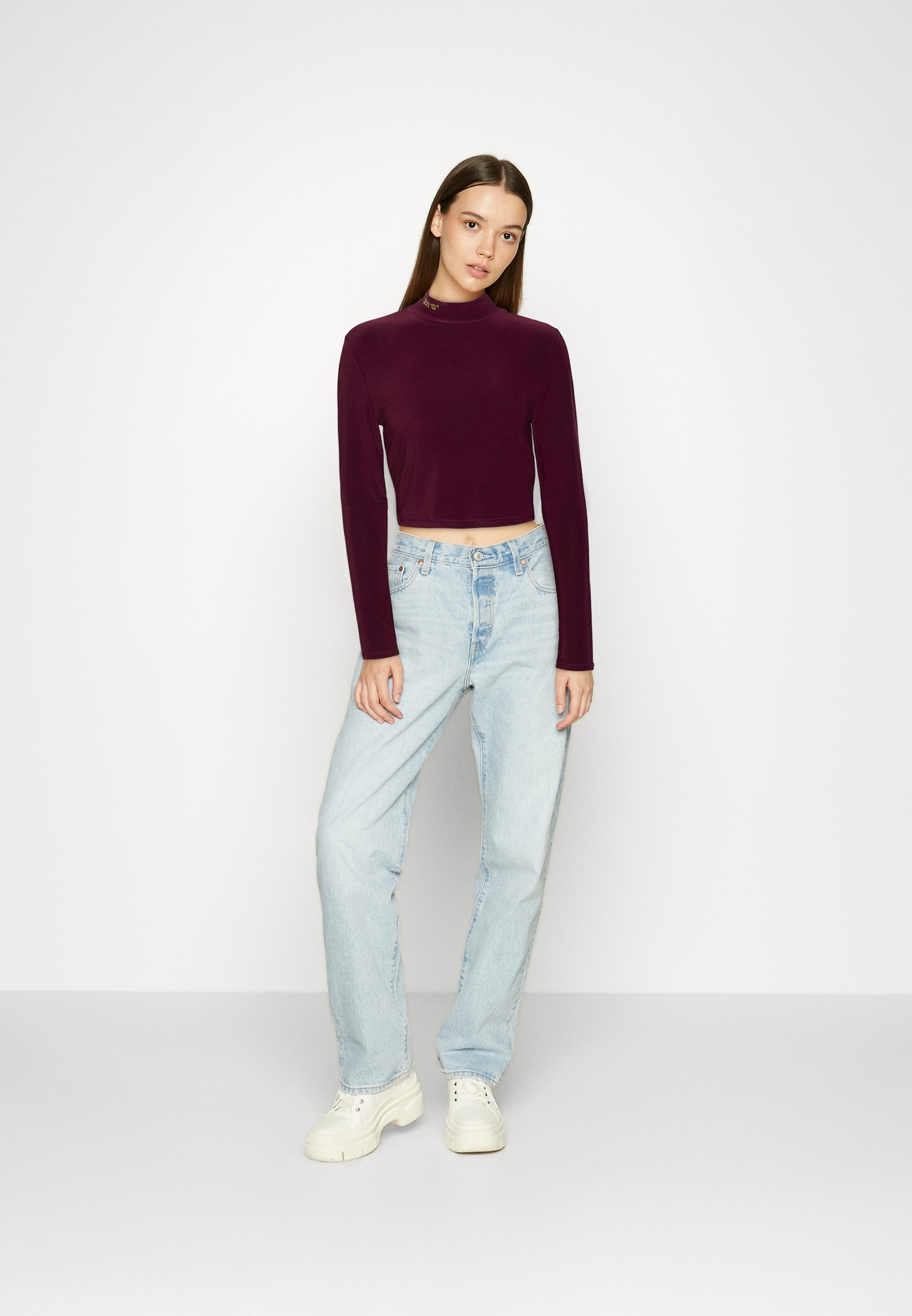 Levi's® GRAPHIC RORY SECOND SKIN - Long sleeved top - merlot/bordeaux