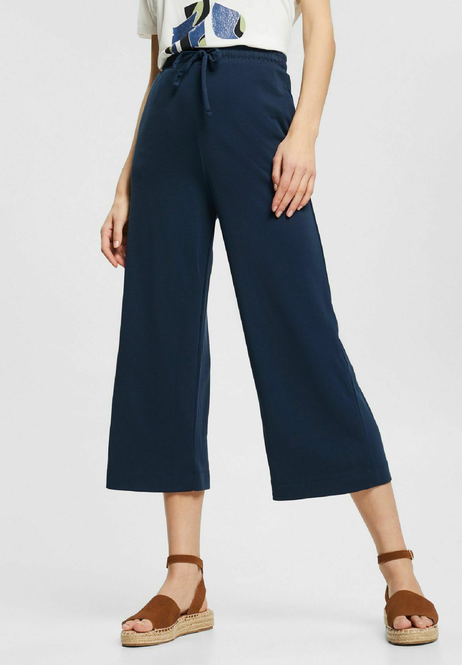 Esprit Tracksuit bottoms - navy/mottled dark blue