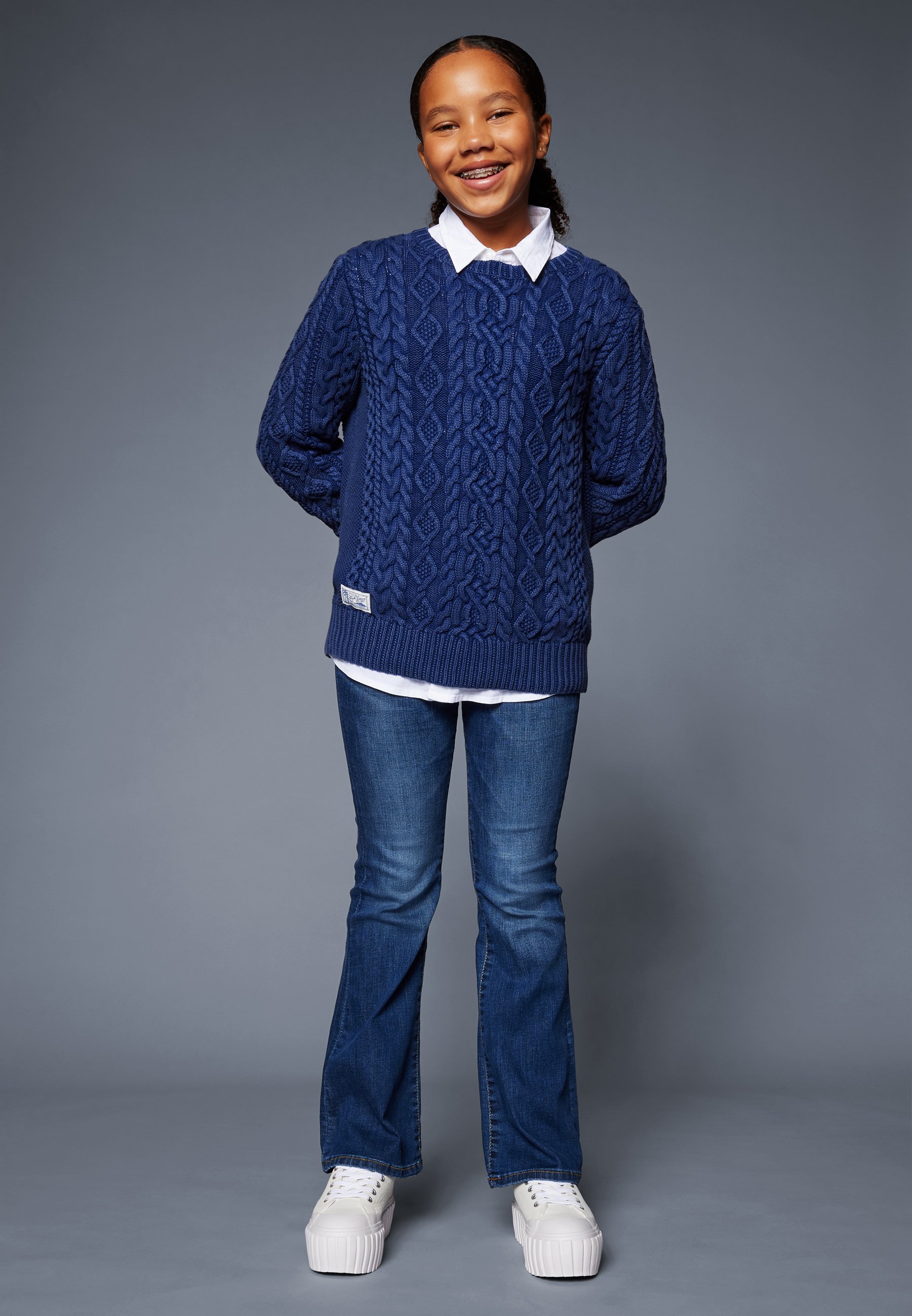 Polo Ralph Lauren ARAN CABLE - Jumper - freshwater/blue