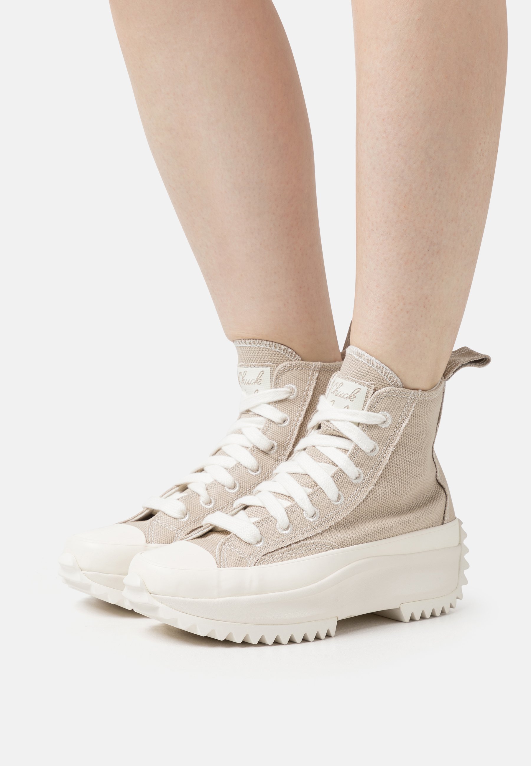 Converse RUN STAR HIKE - High-top trainers - beach stone/egret/grey
