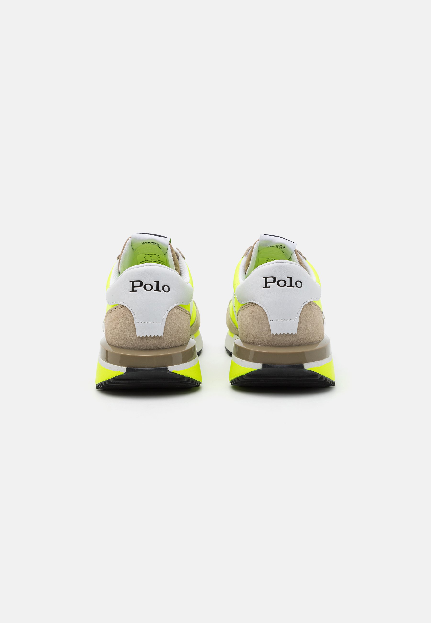 Polo Ralph Lauren TRAIN 89 TOP LACE UNISEX - Trainers - milkshake/safety yellow/beige