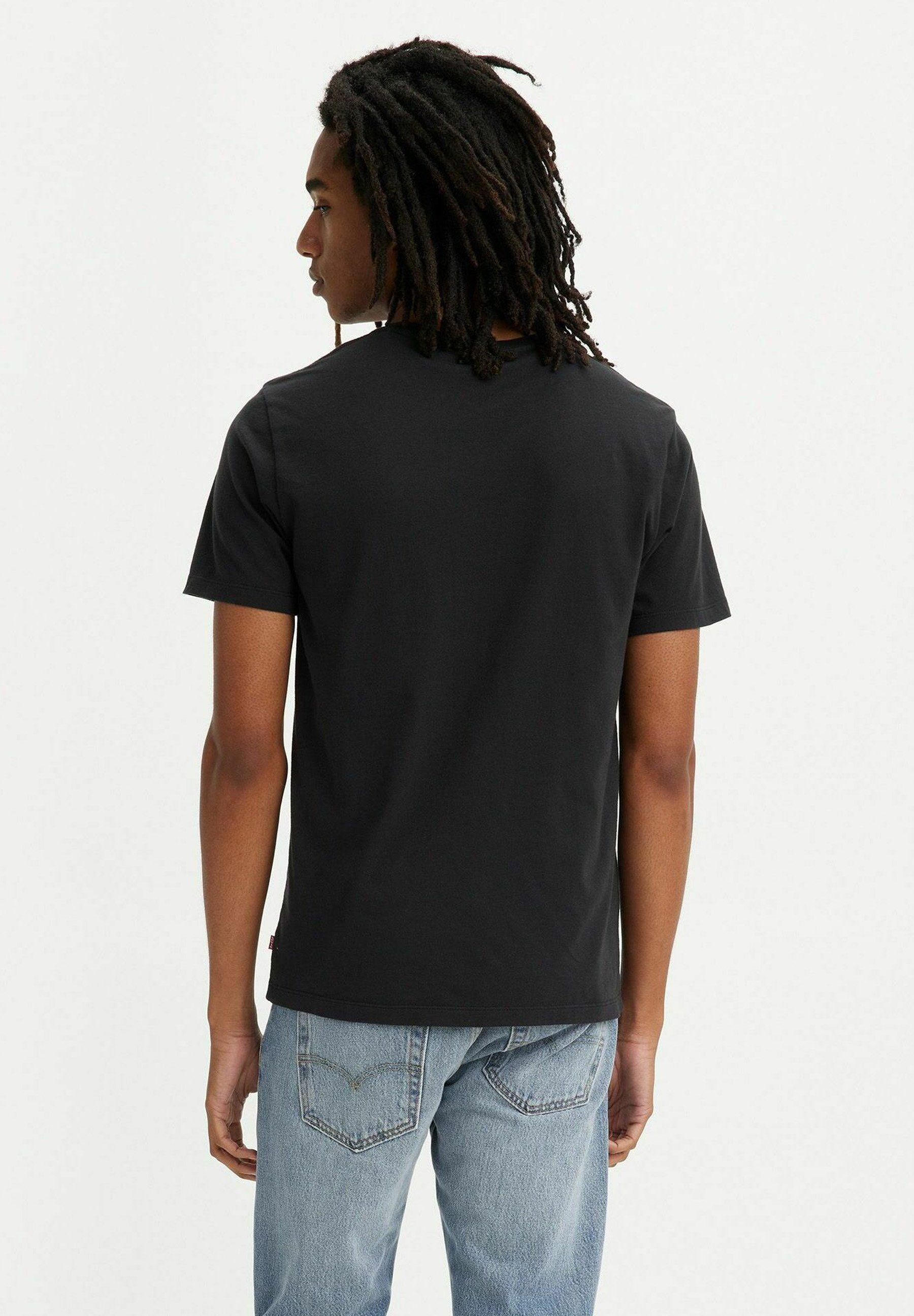 Levi's® GRAPHIC CREWNECK BW FILL SSNL - Print T-shirt - silvertab glow wm du/blue