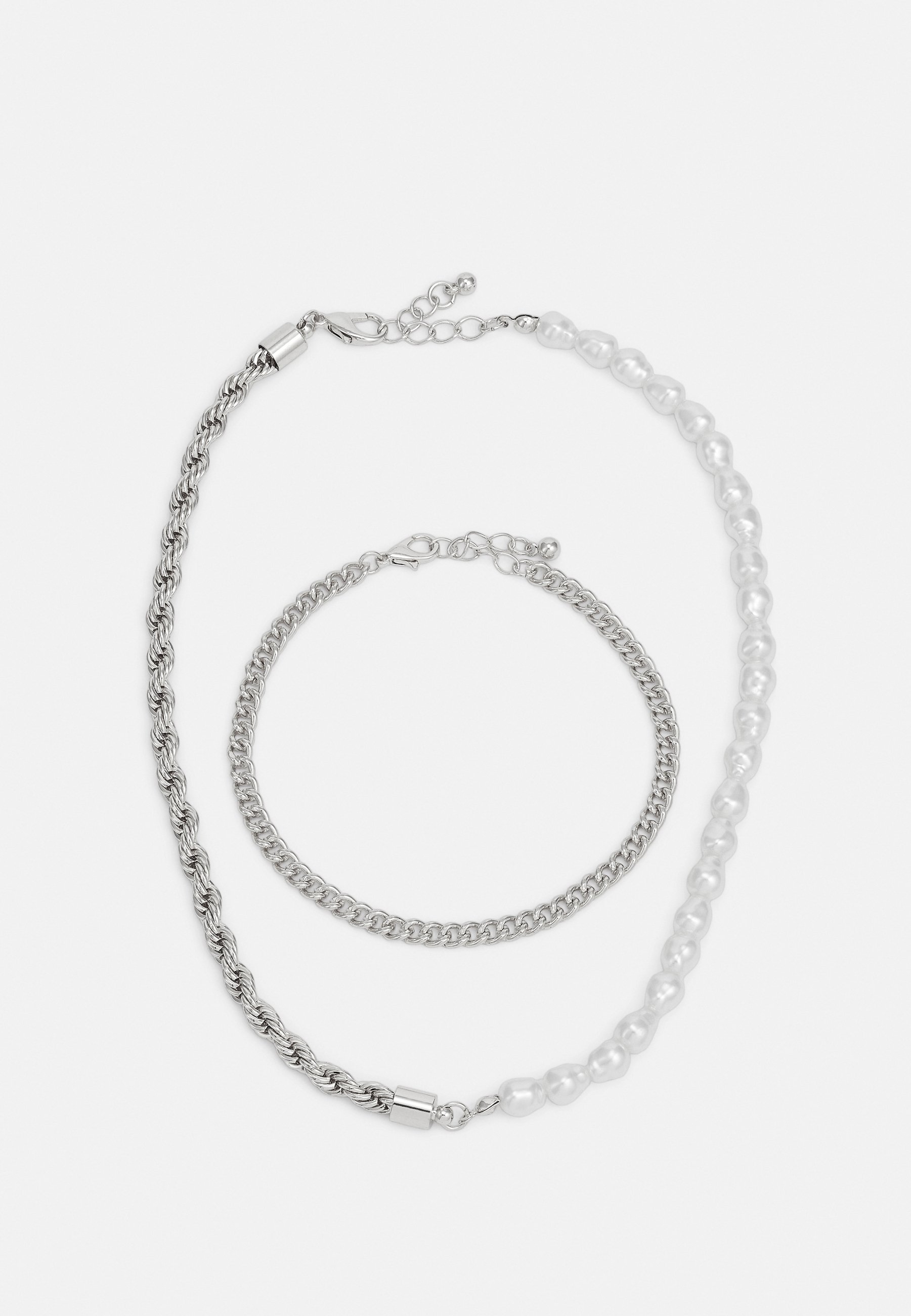 Jack &Jones JACELI GIFTBOX SET UNISEX - Necklace - silver-coloured