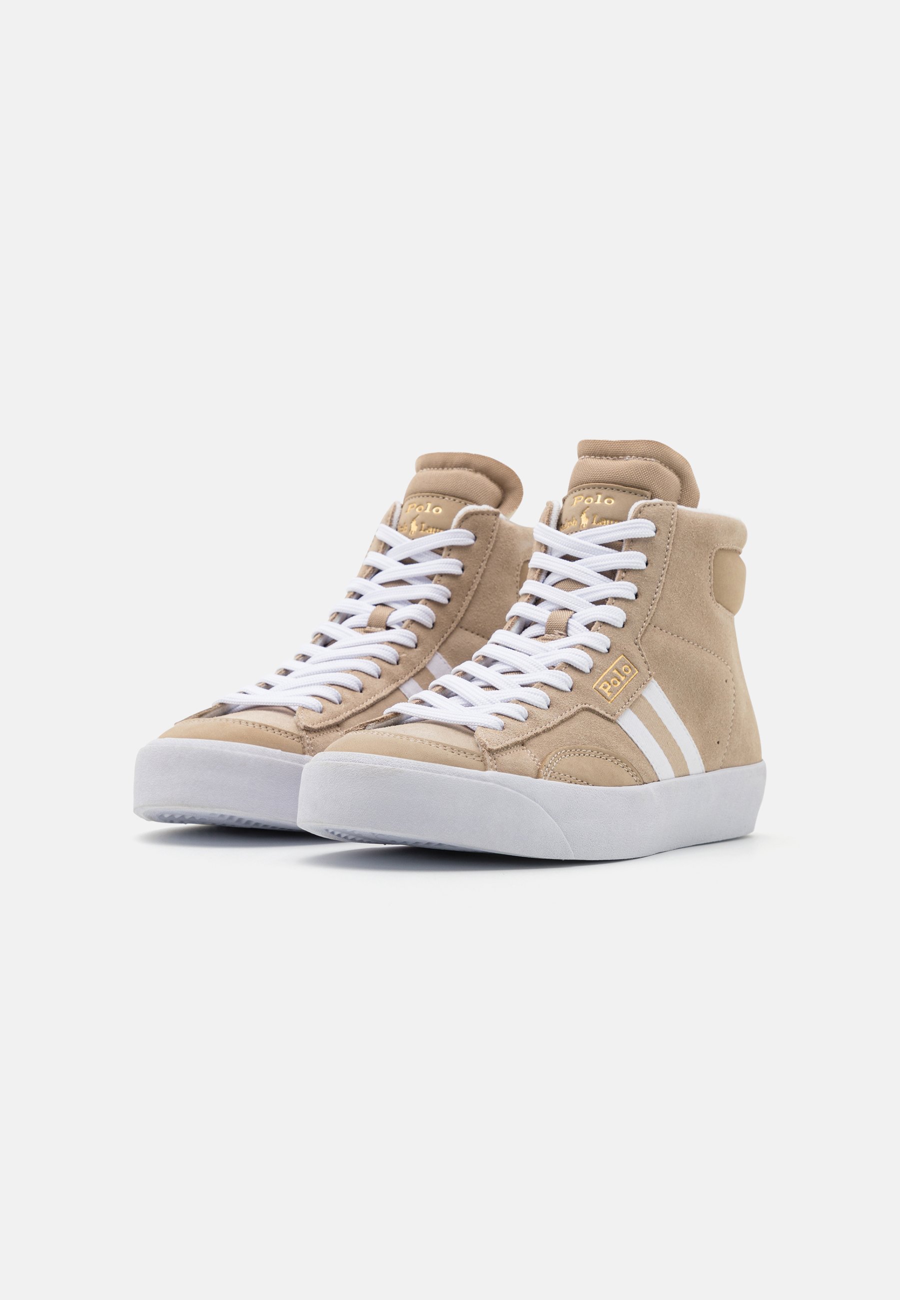 Polo Ralph Lauren COURT UNISEX - High-top trainers - milkshake/beige