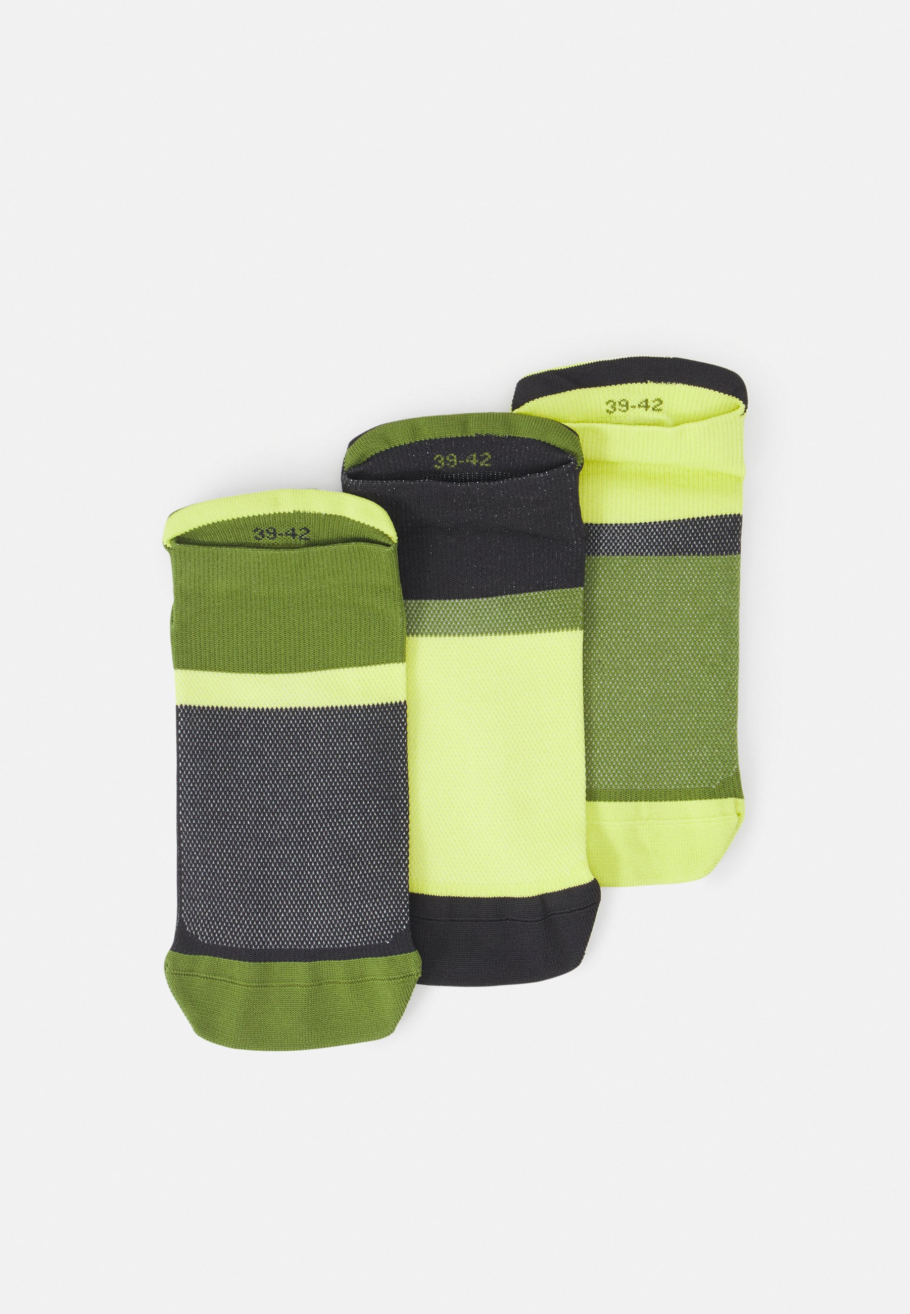 ASICS ANKLE UNISEX 3 PACK - Trainer socks - glow yellow/cactus/yellow