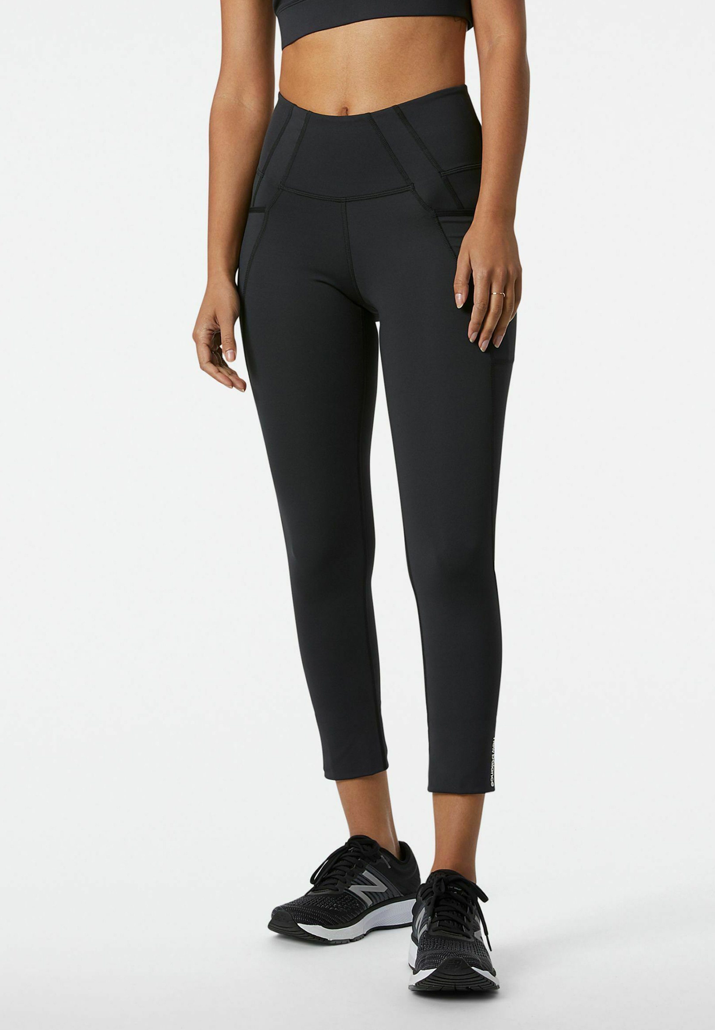 NB SHAPE SHIELD 7 8  HIGH RISE POCKET - Leggings - Trousers - black