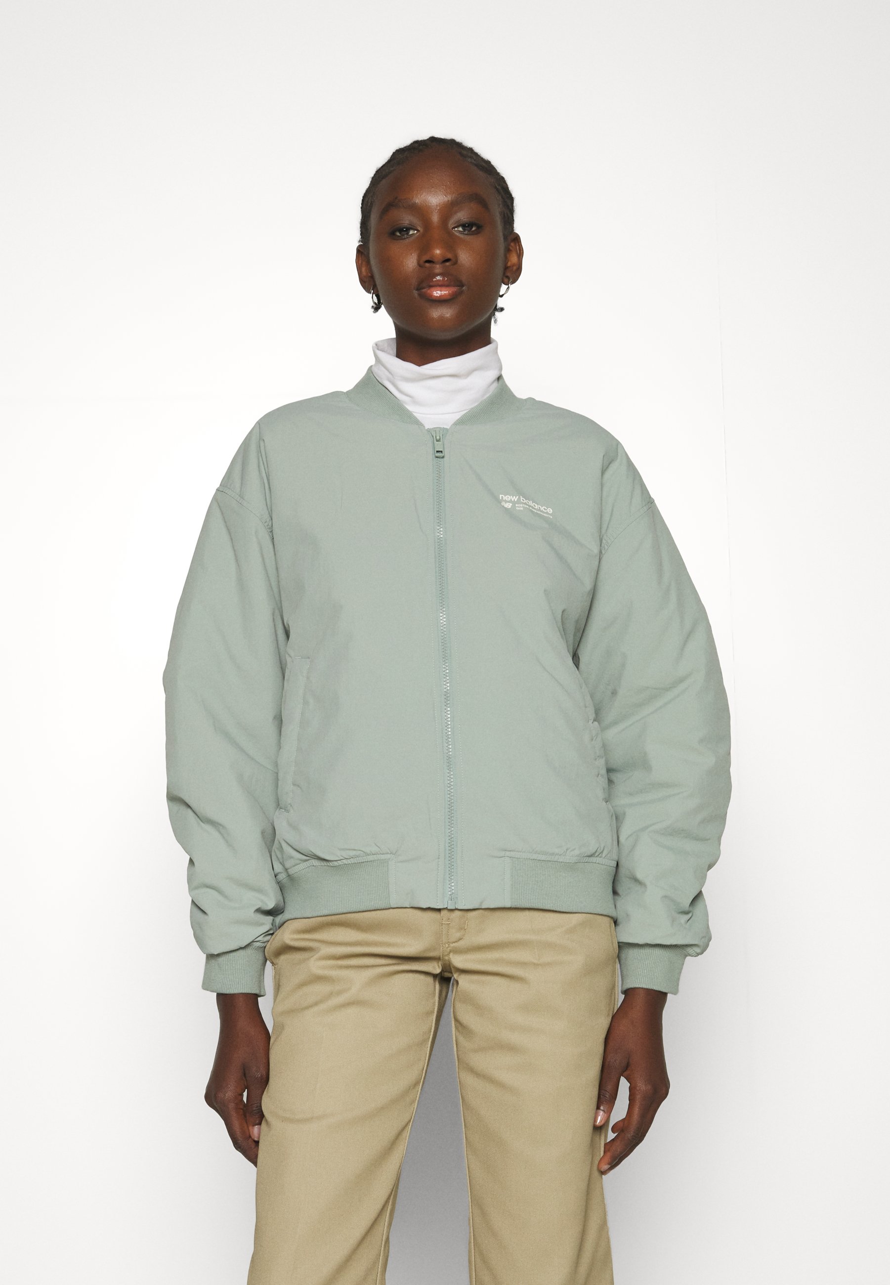 NB LINEAR HERITAGE JACKET - Bomber Jacket - juniper/grey