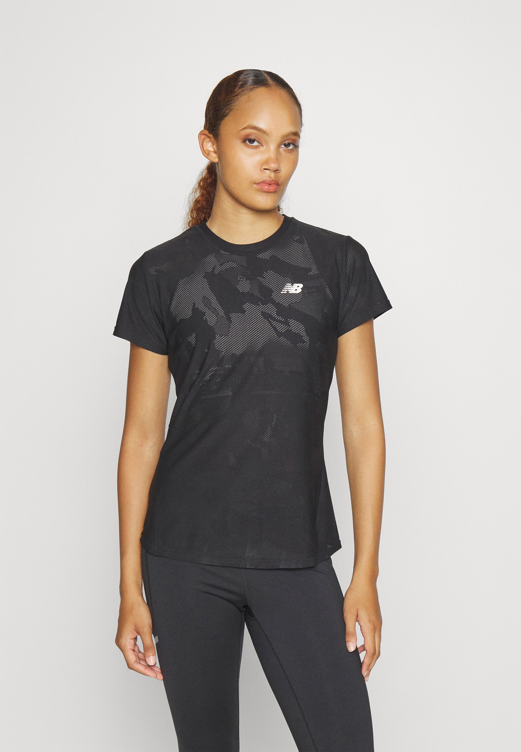 NB SPEED SHORT SLEEVE - Sports T-shirt - black