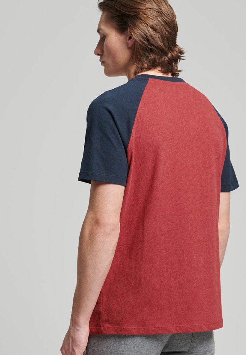 Superdry Print T-shirt - hike red marl eclipse navy/red