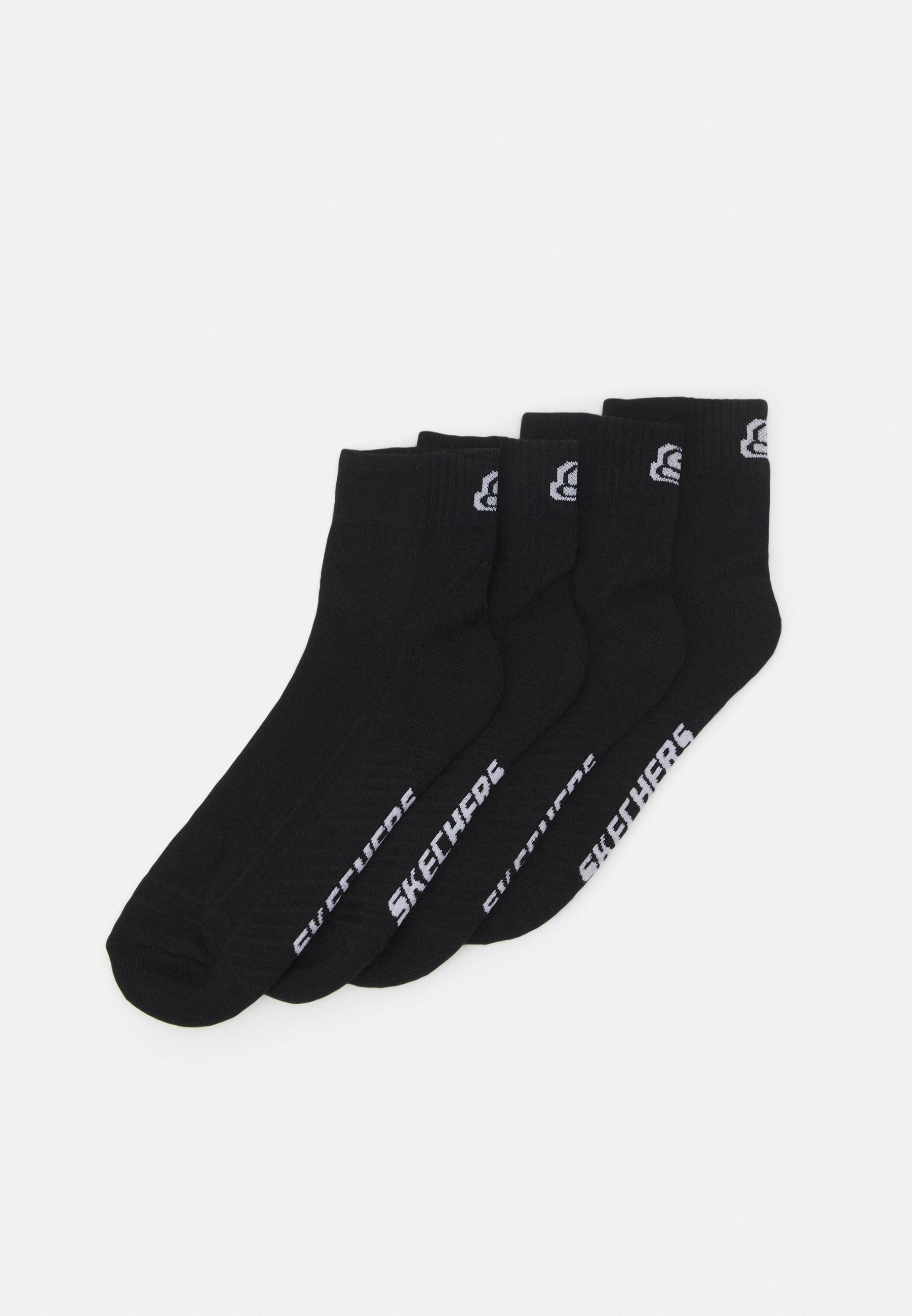 Skechers ONLINE BASIC CUSHIONED QUARTER 4 PACK UNISEX - Socks - black