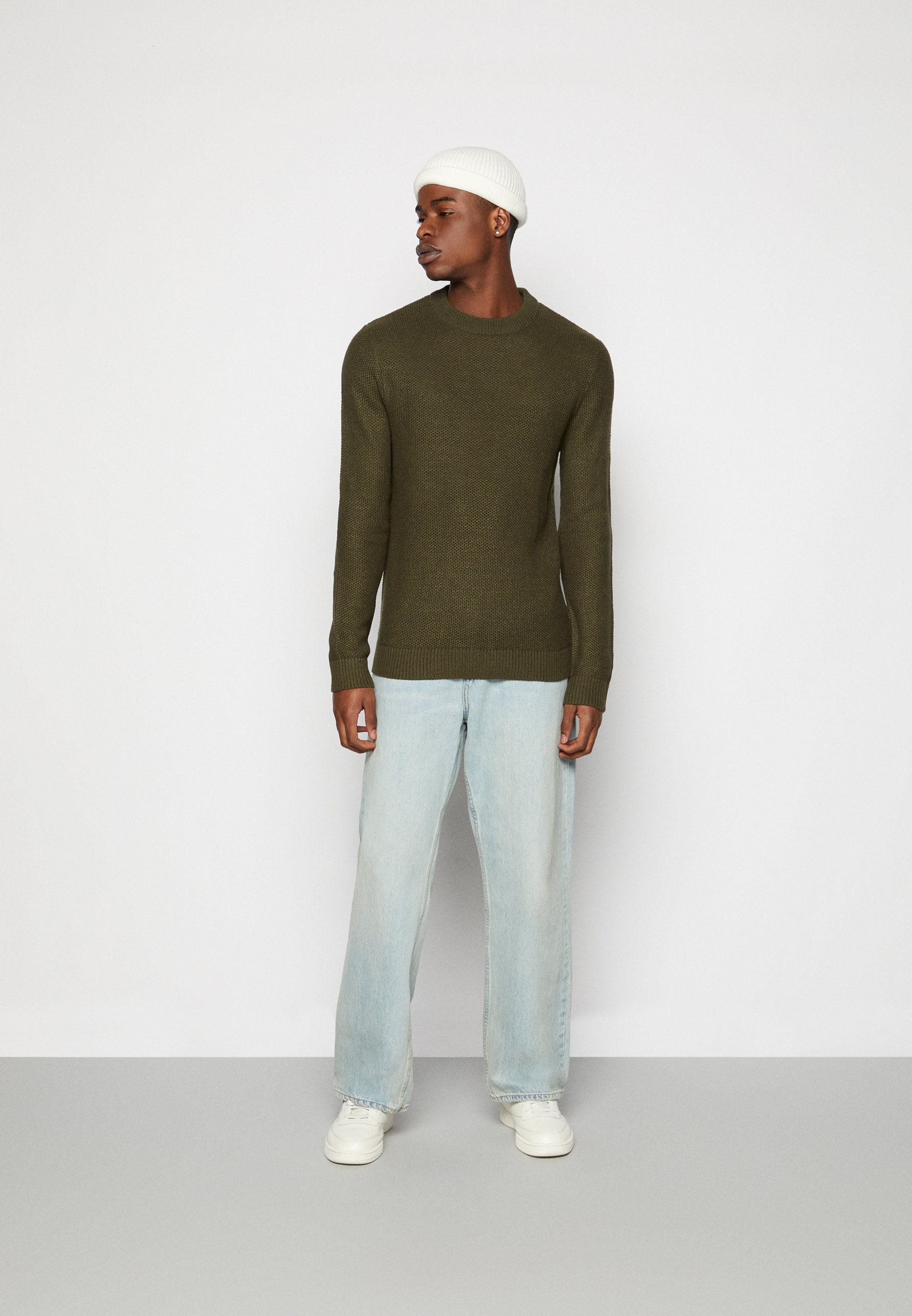 Jack &Jones JORBLAKE CREW NECK - Jumper - forest night/olive
