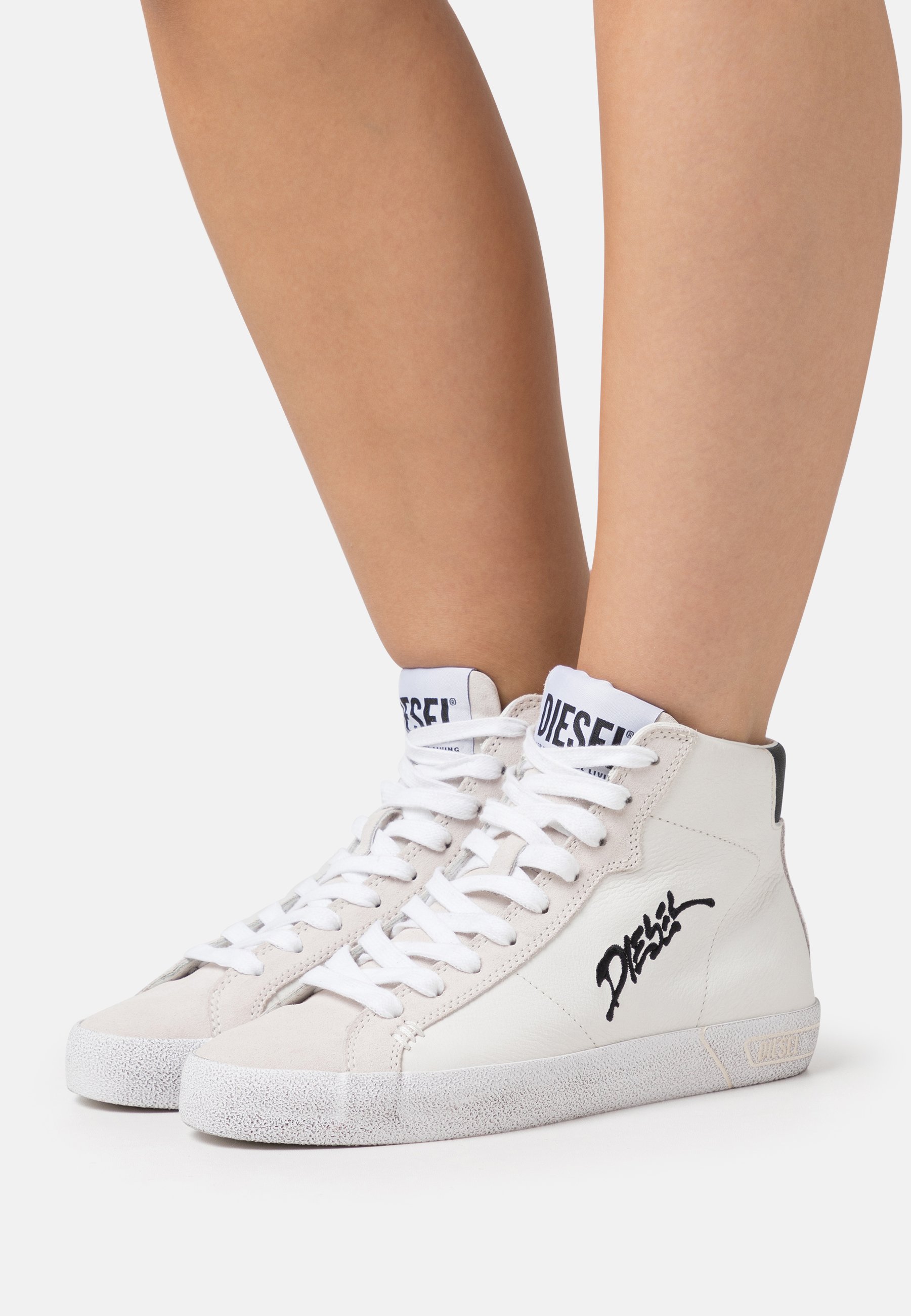 Diesel S-LEROJI MID  - High-top trainers - white