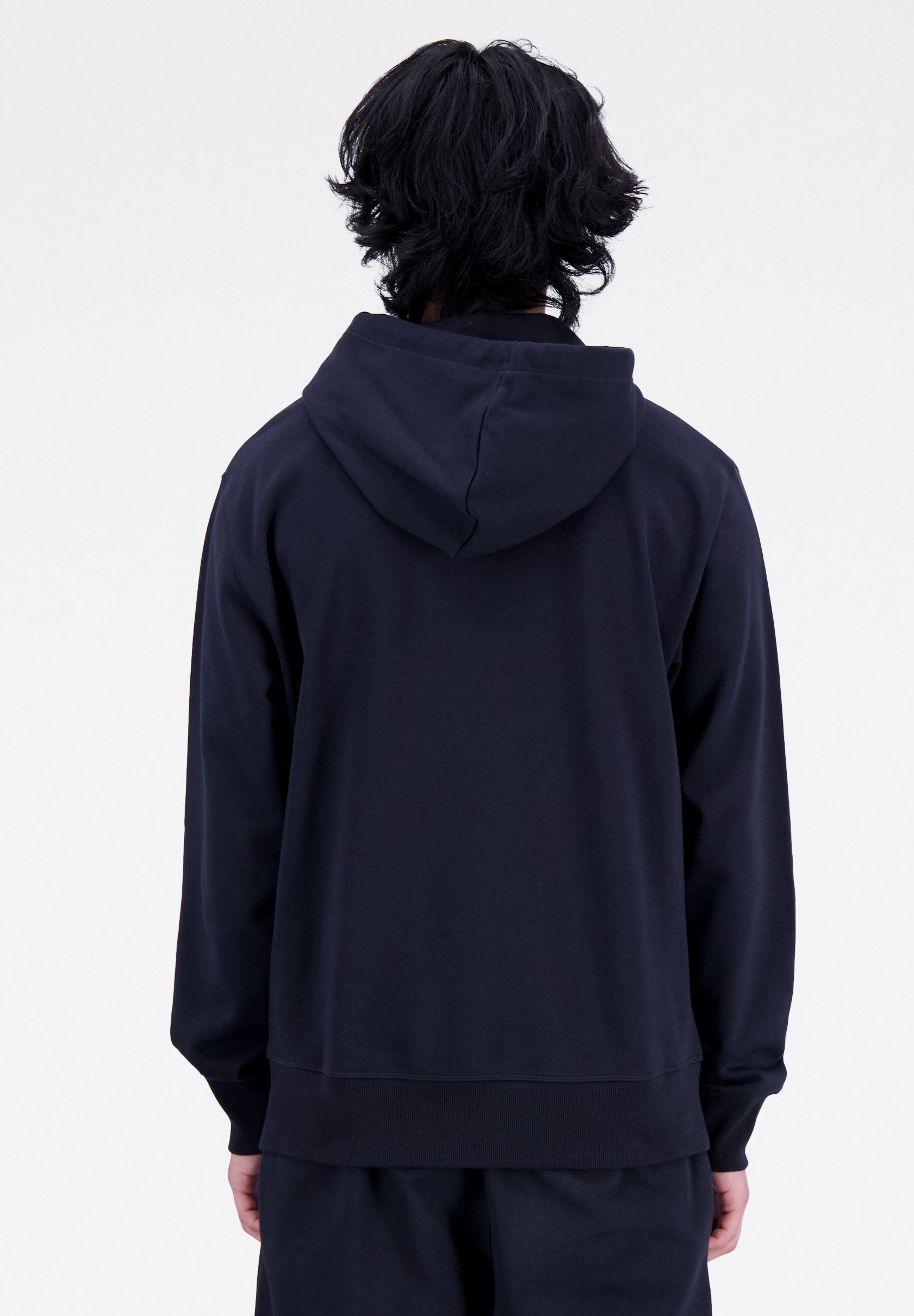 NB ESSENTIALS STACKED LOGO HOODIE - Hoodie - black