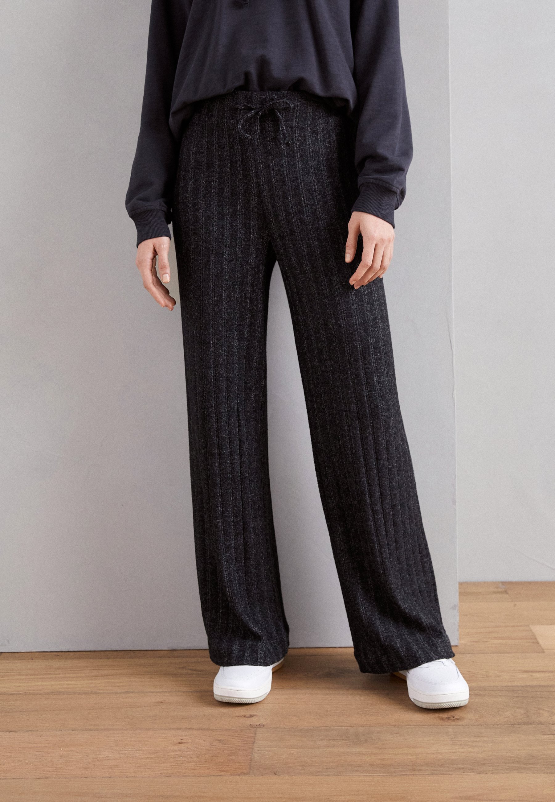 Esprit PANT BRUSHD - Trousers - black