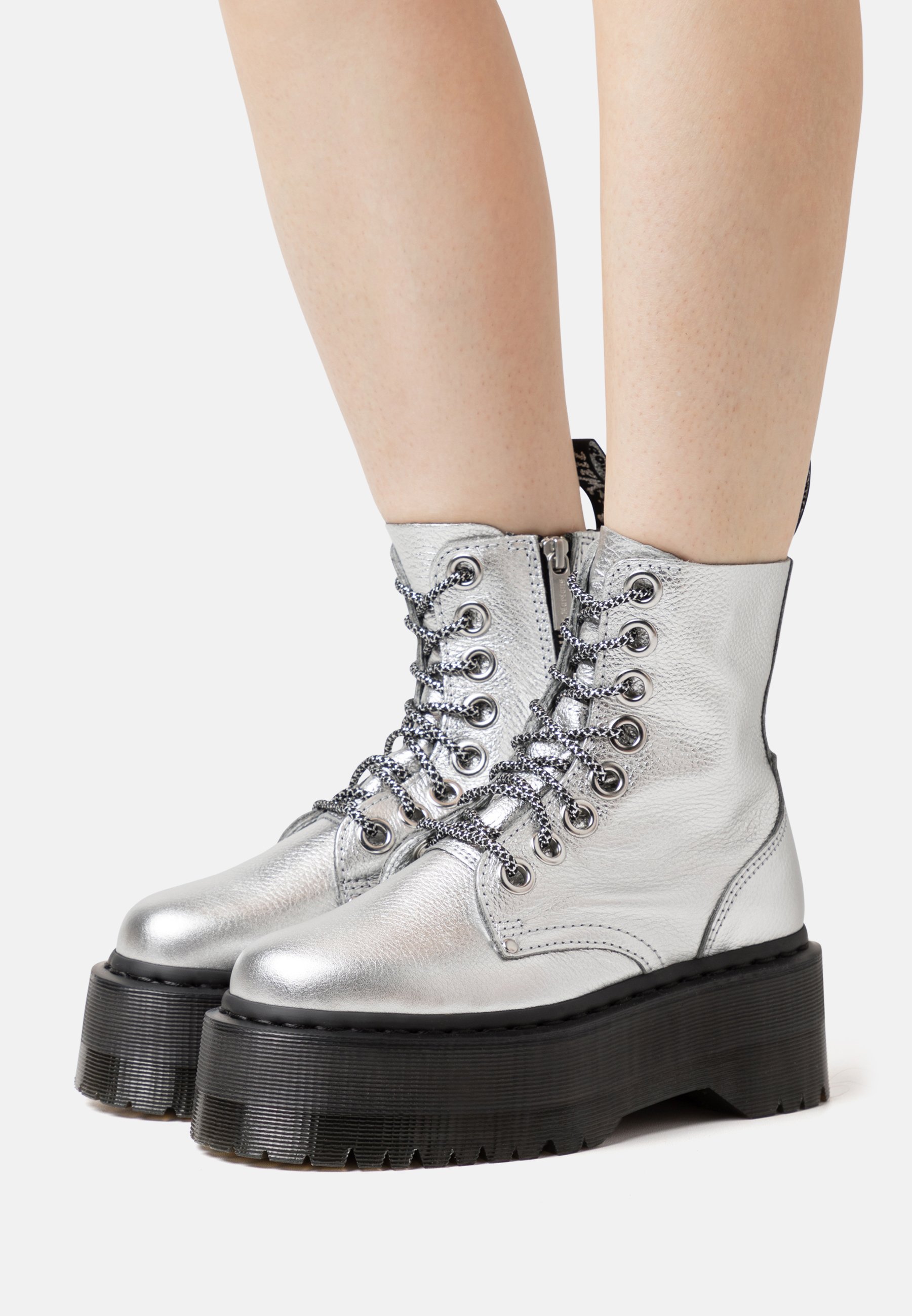 Dr. Martens JADON MAX - Platform ankle boots - silver metallic/silver-coloured