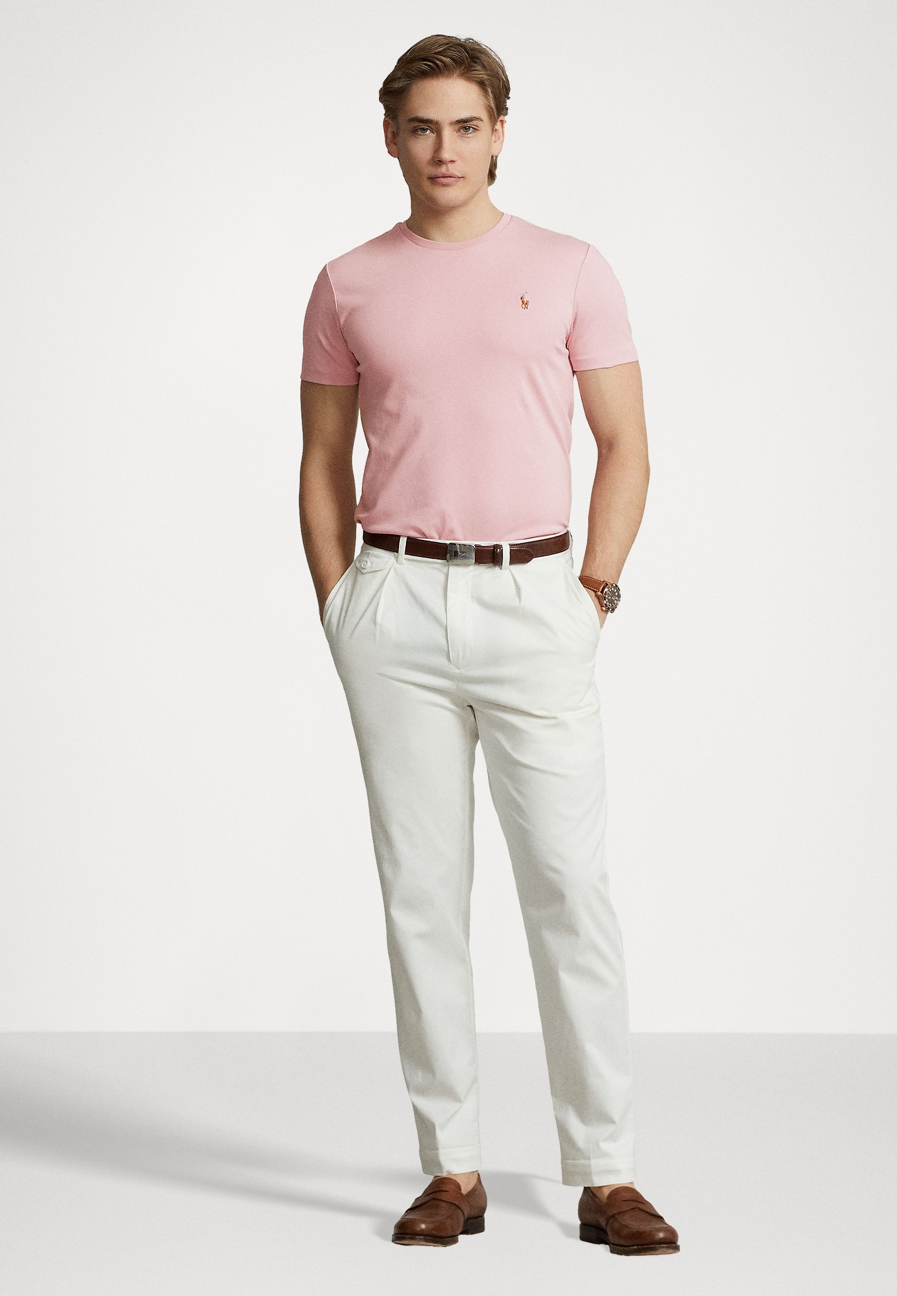 Polo Ralph Lauren SHORT SLEEVE - Basic T-shirt - chino pink/pink